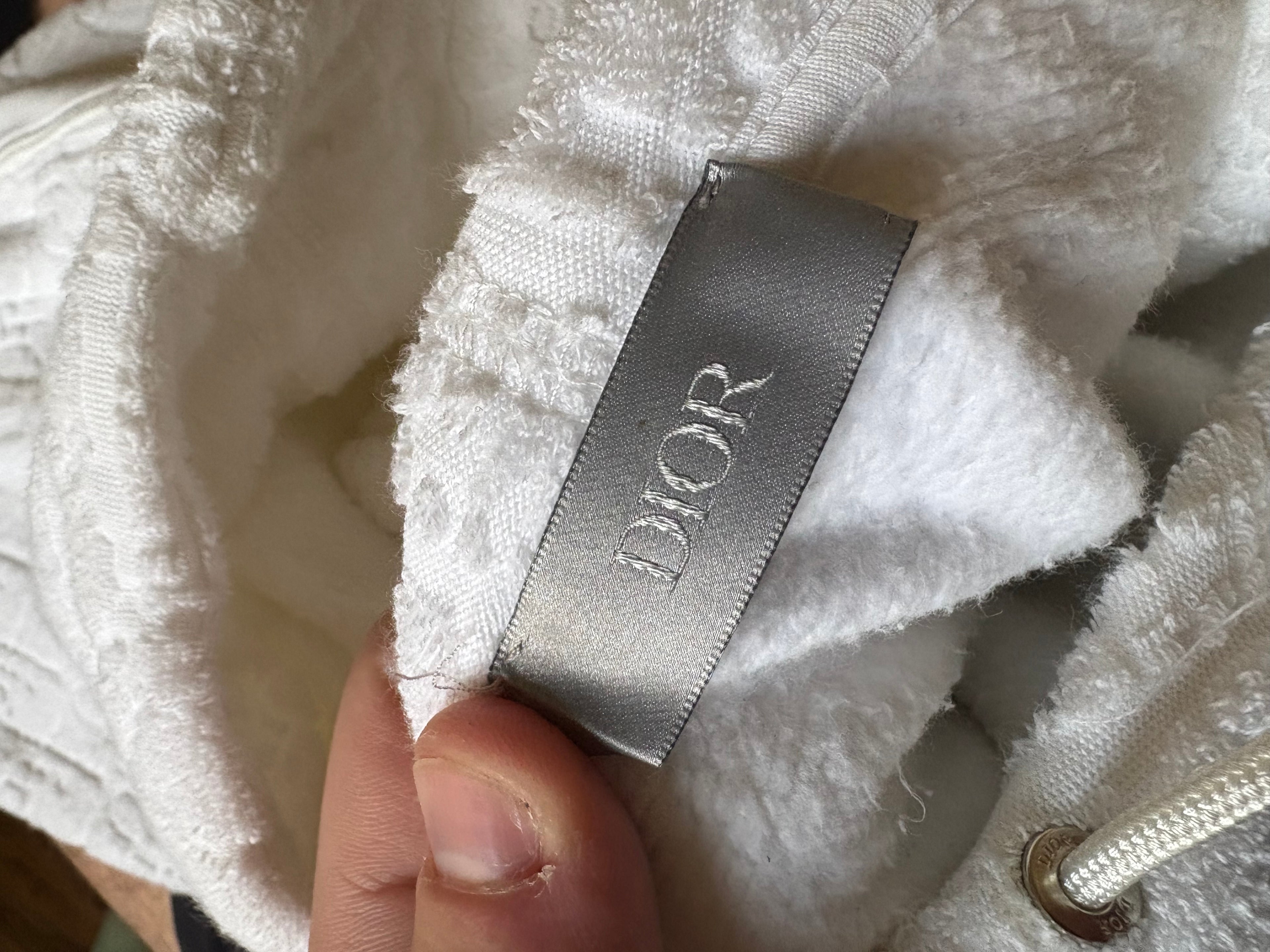 Dior Towel Hoodie White - Size XXS