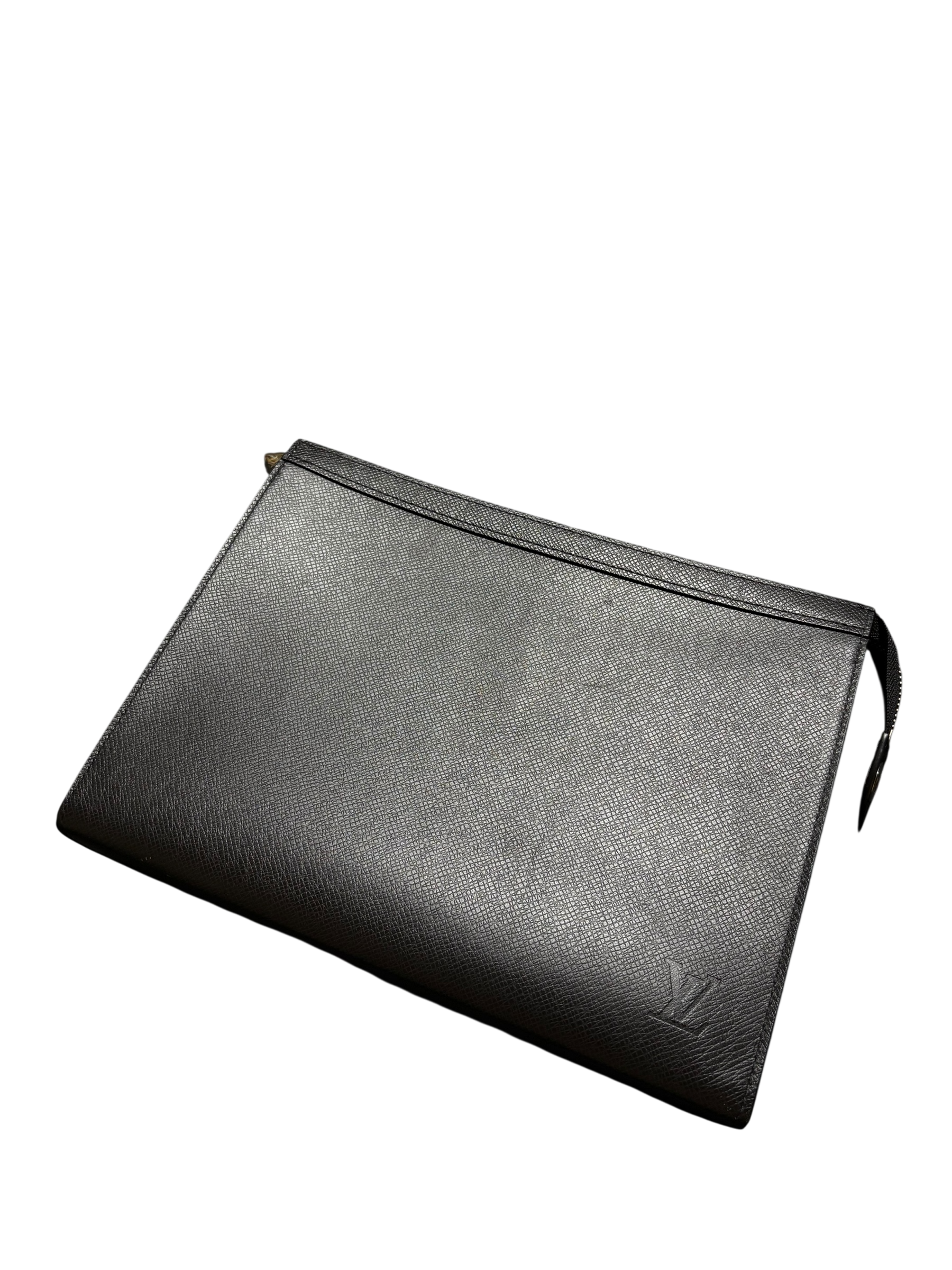 Louis Vuitton Taiga Pochette Epi Leather Black