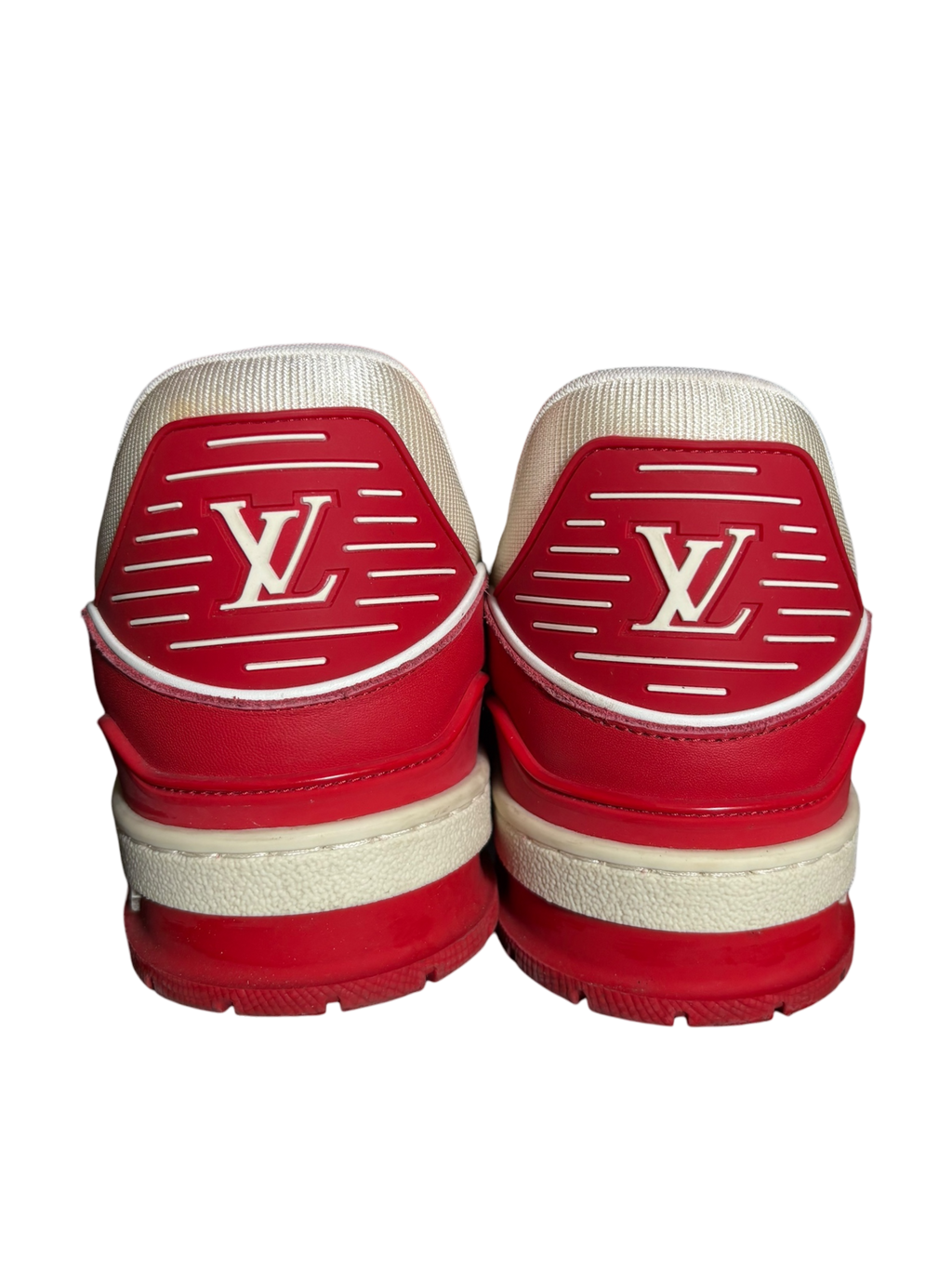 Louis Vuitton Red White Monogram Trainers
