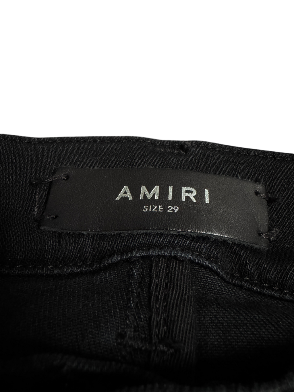 Amiri MX1 Black Purple Patch Jeans