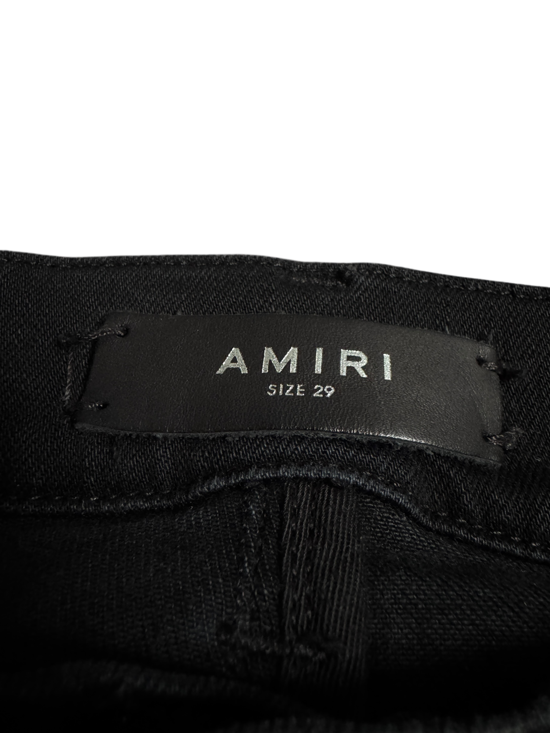 Amiri MX1 Black Purple Patch Jeans