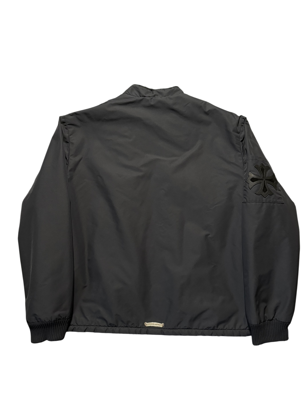 Chrome Hearts Faux Fur Lined Cobra Cross Patch Racing Jacket - Large