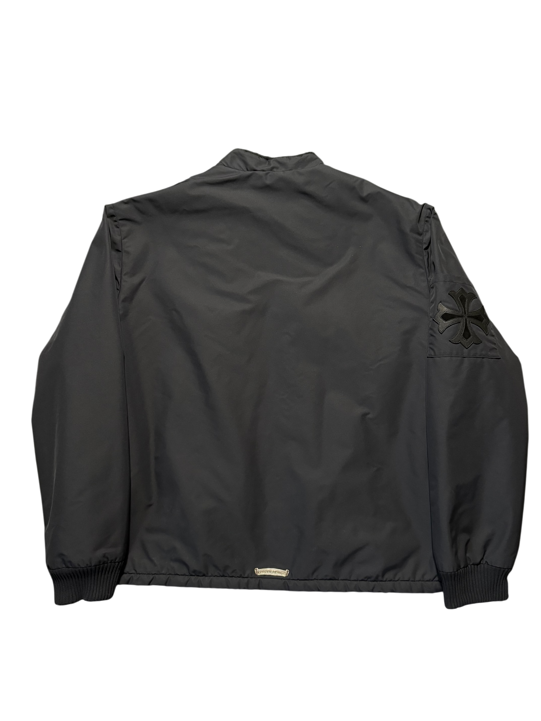 Chrome Hearts Faux Fur Lined Cobra Cross Patch Racing Jacket - Large
