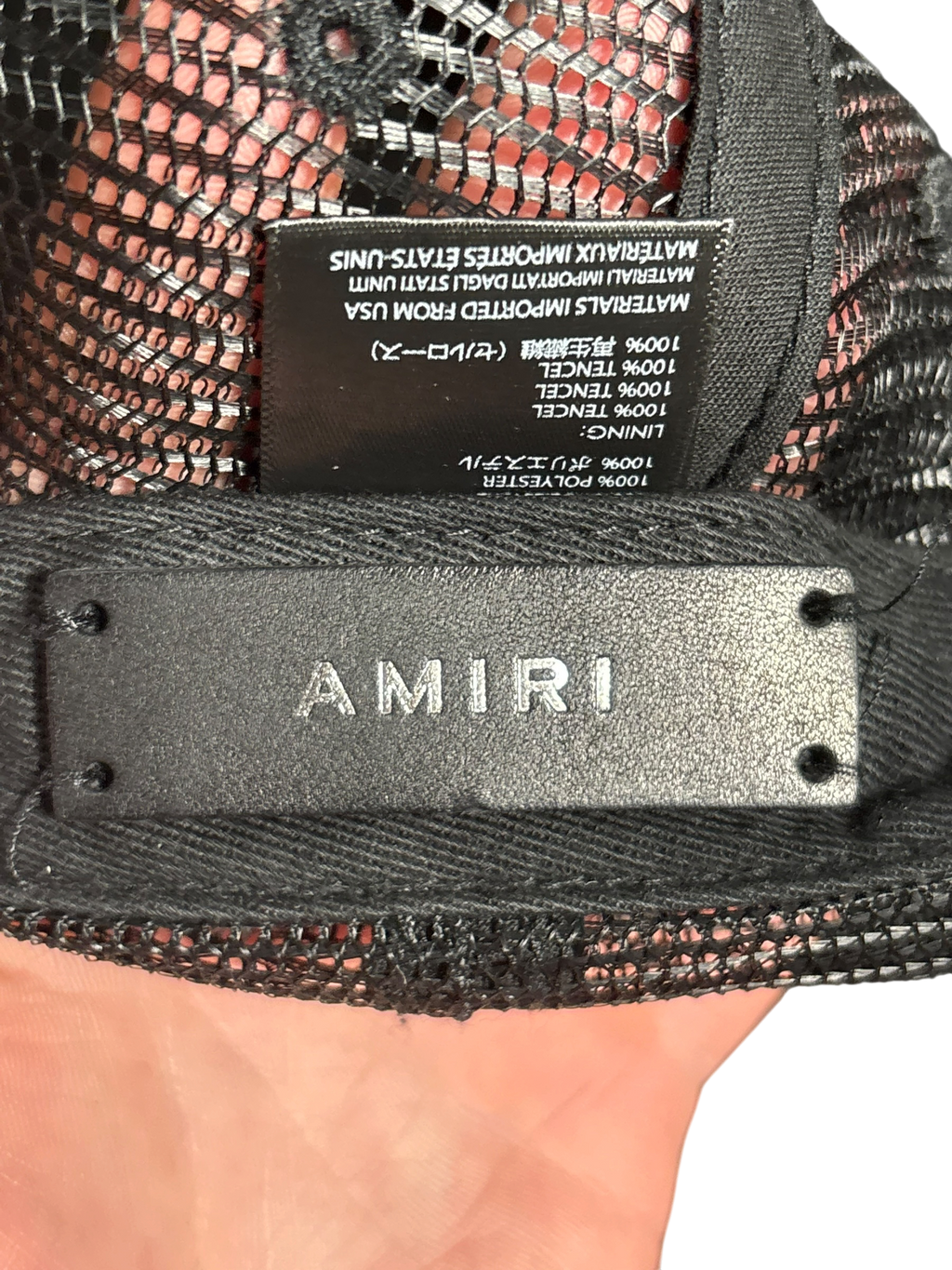 Amiri Playboy Black Trucker Hat