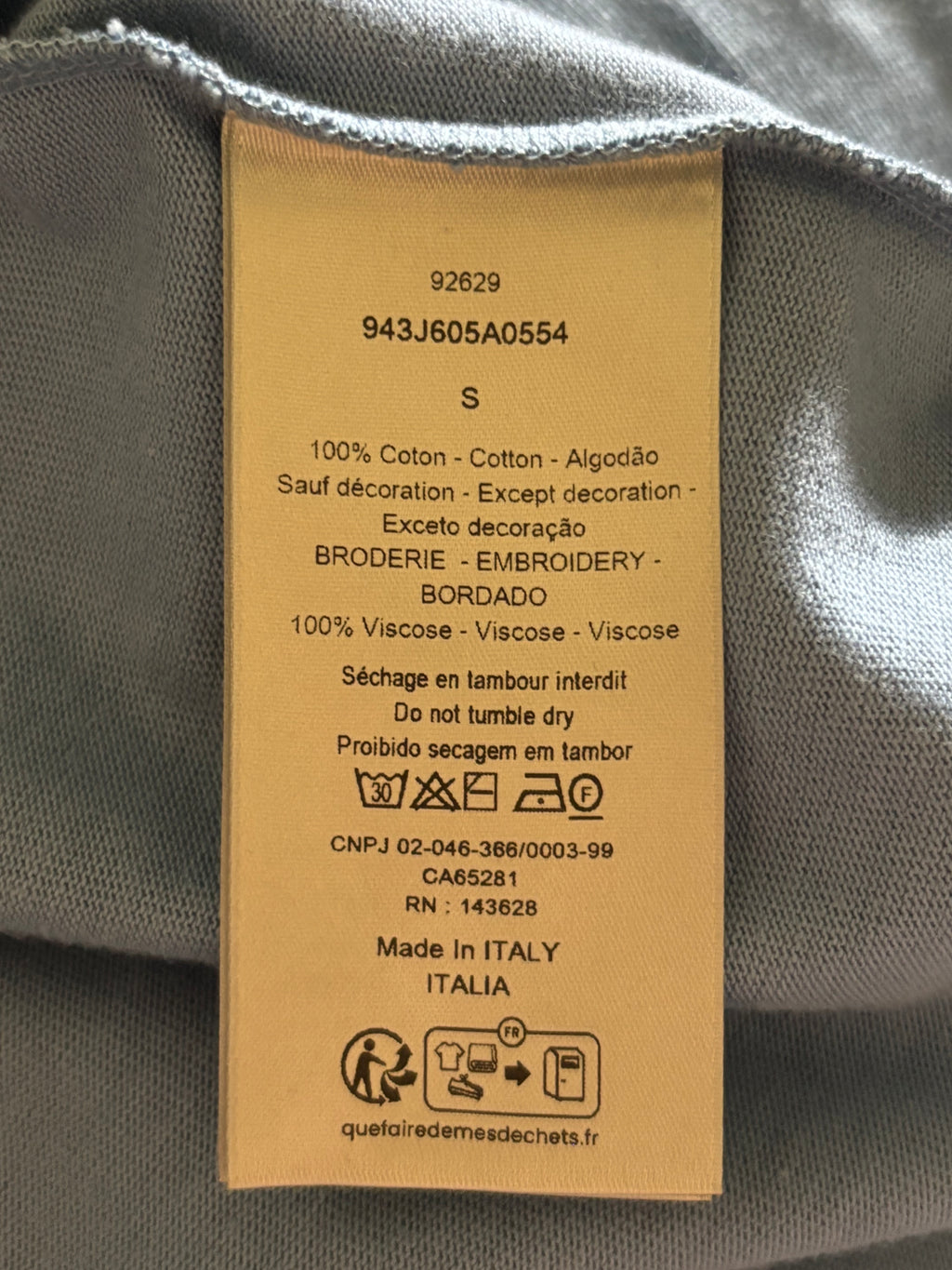 Dior CD Logo Tee Blue - Size S