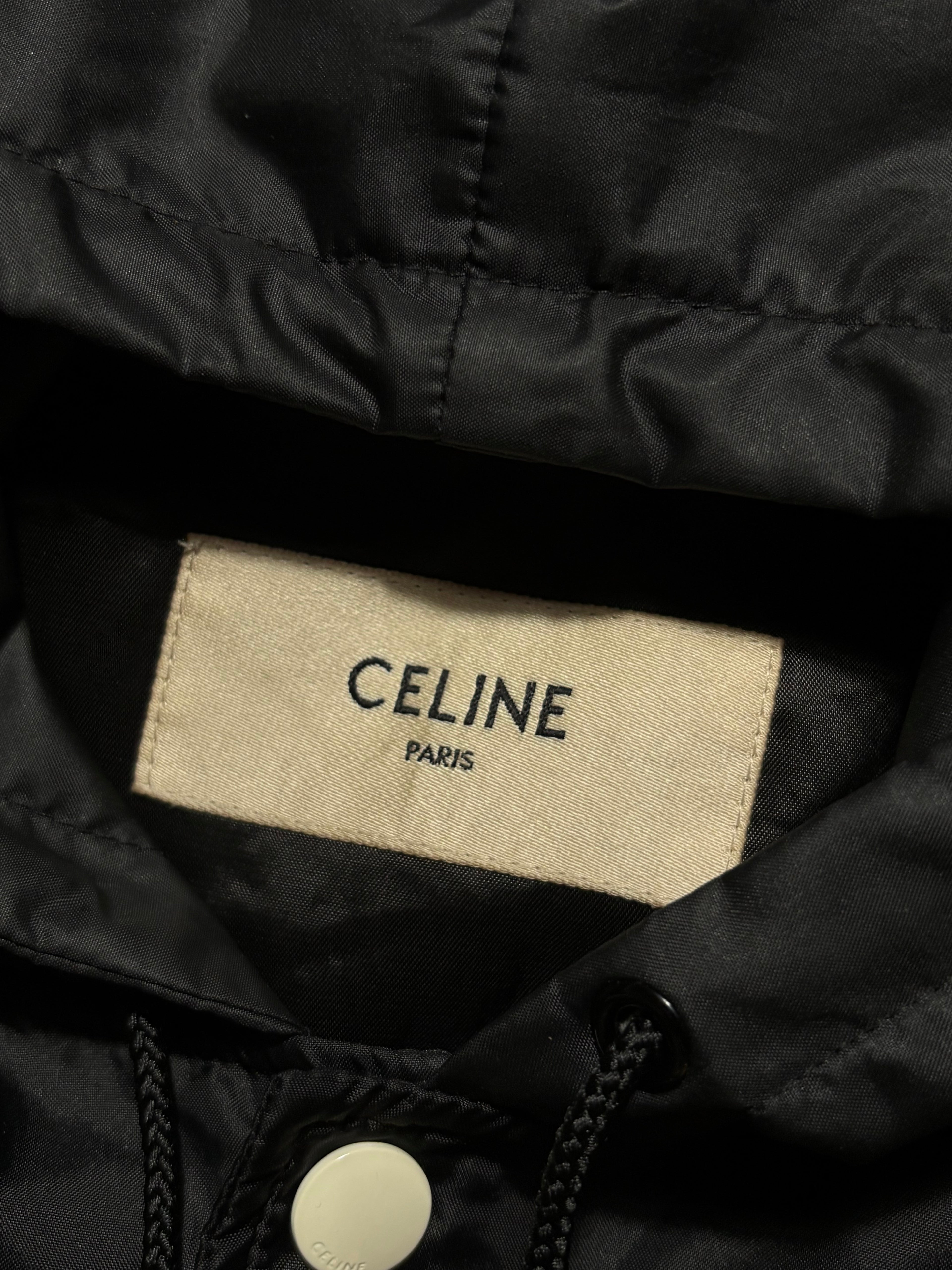 Celine Teddy Light Hood Jacket Black