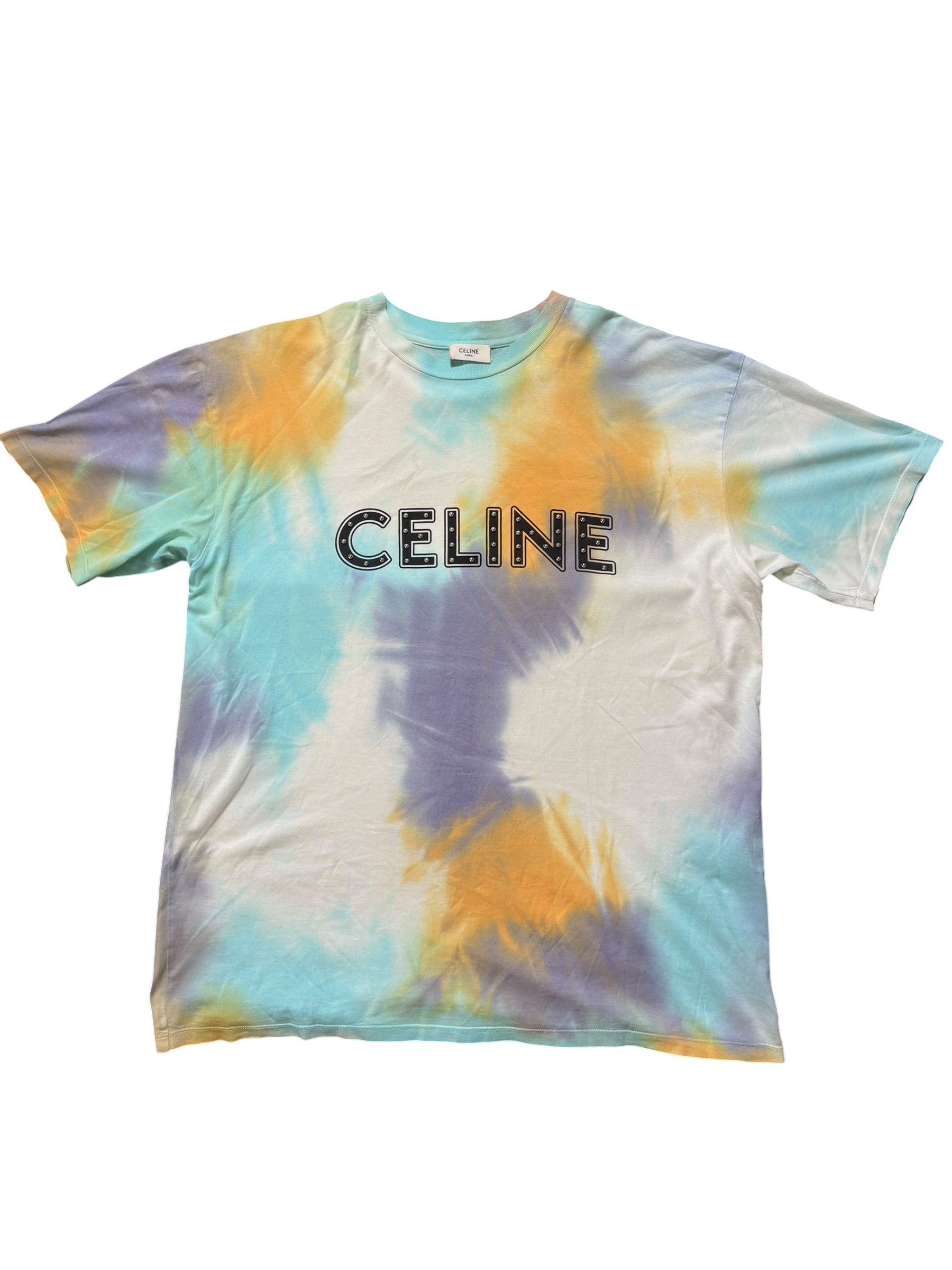 Celine Studded Tie Dye T-Shirt