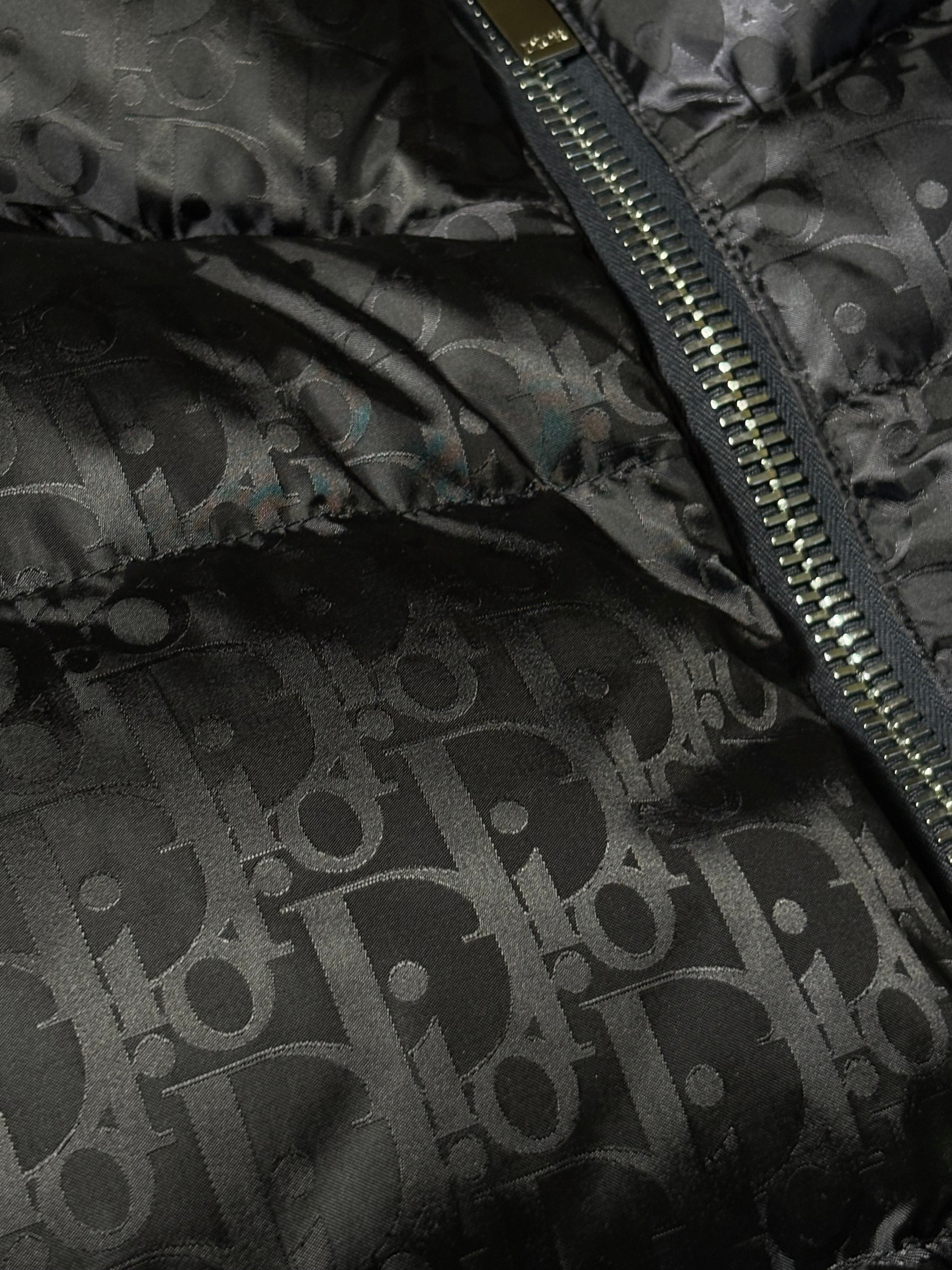 Dior Navy Oblique Puffer Jacket - Size 48