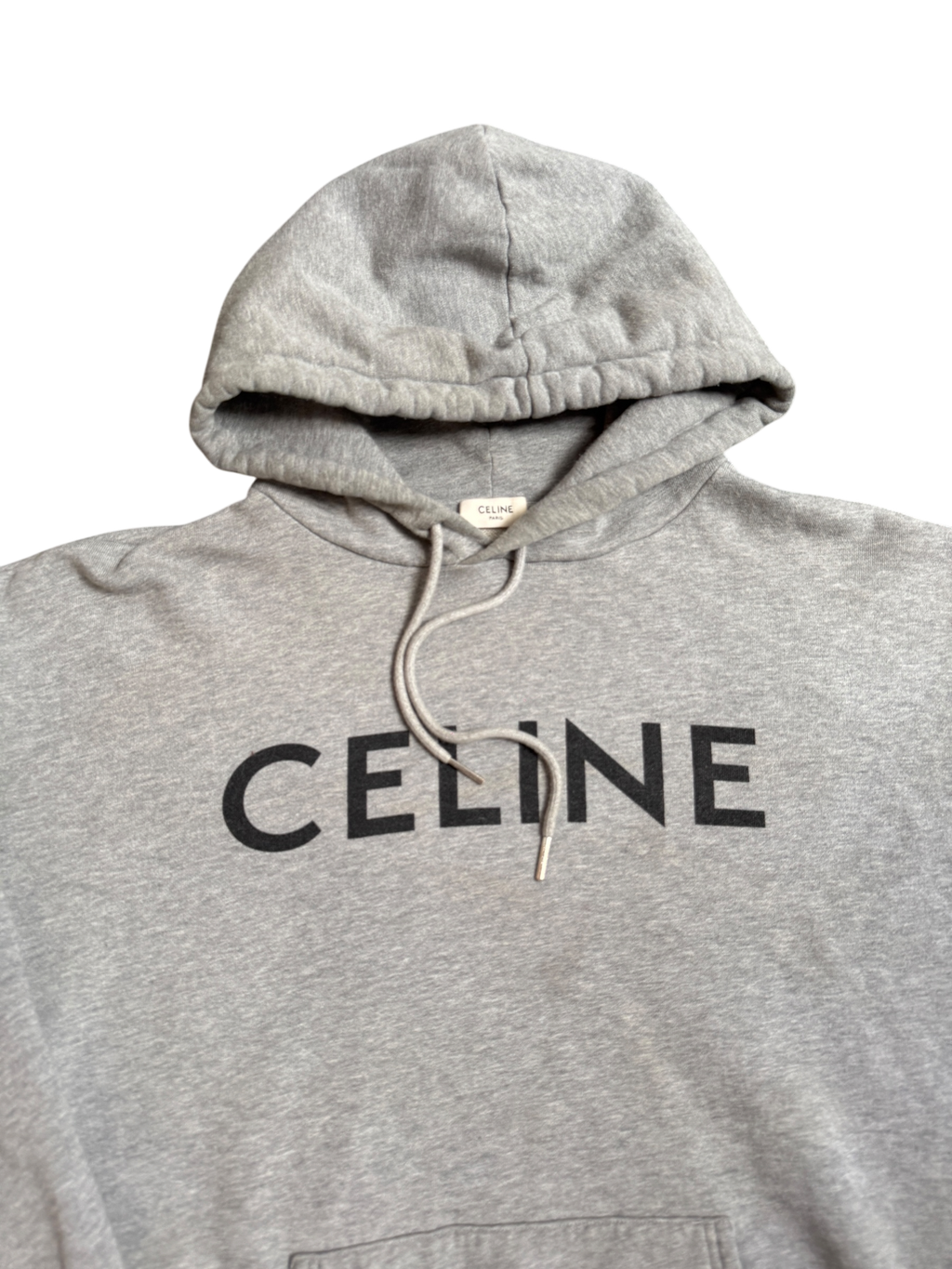 Celine Grey Classic Logo Hoodie - Size M