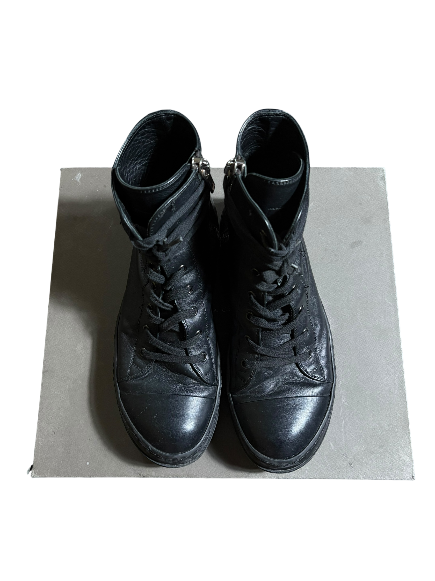 Rick Owens Ramone Black High Top - 9
