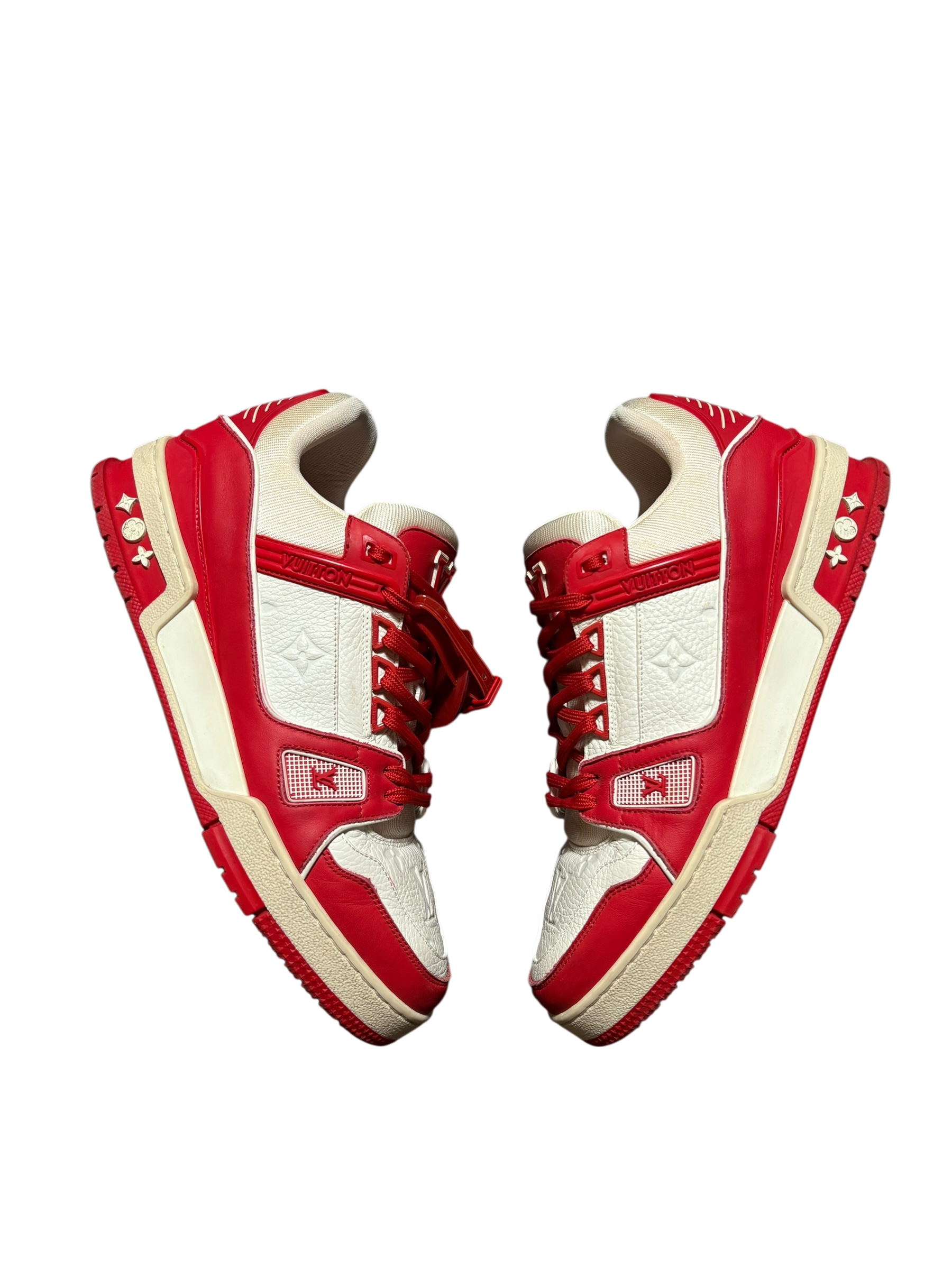Louis Vuitton Red White Monogram Trainers
