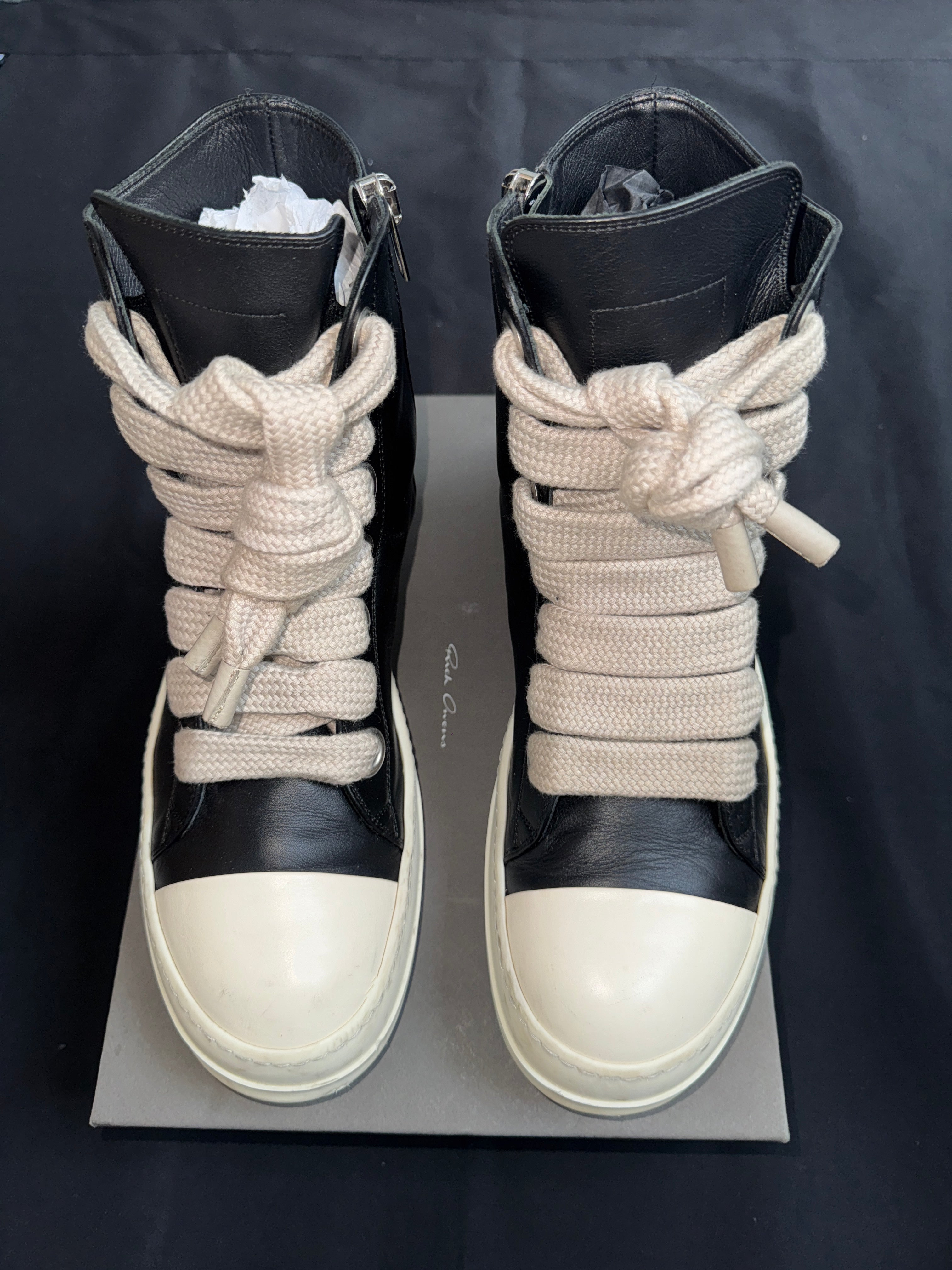 Rick Owens Jumbo Lace Hight Top Black