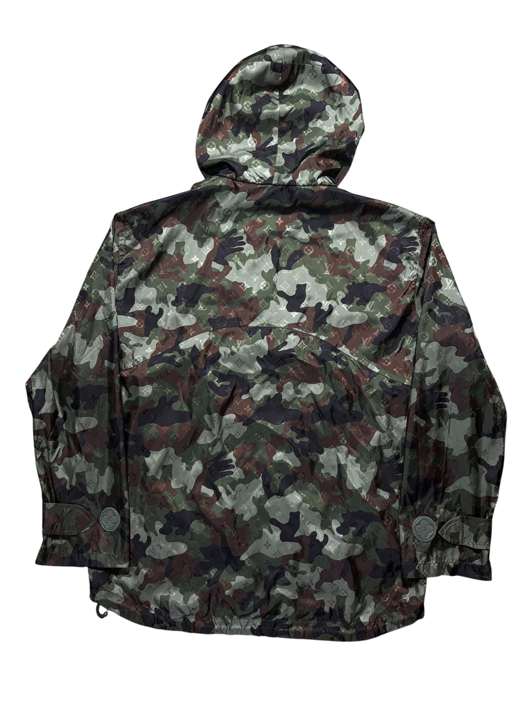 Louis Vuitton Green Camouflage Monogram Windbreaker - Size M