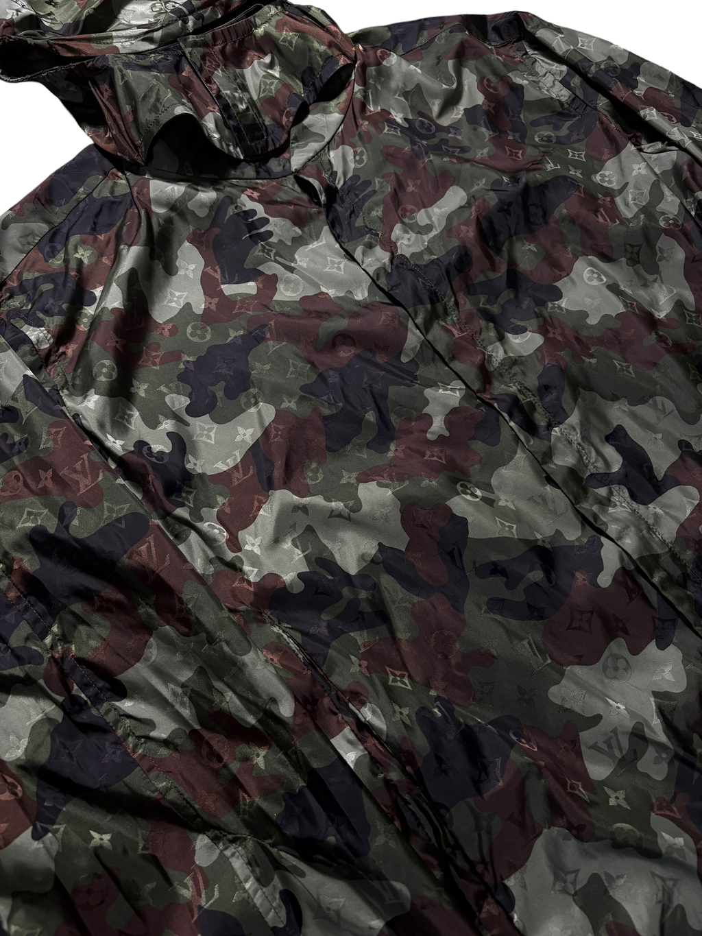 Louis Vuitton Green Camouflage Monogram Windbreaker - Size M
