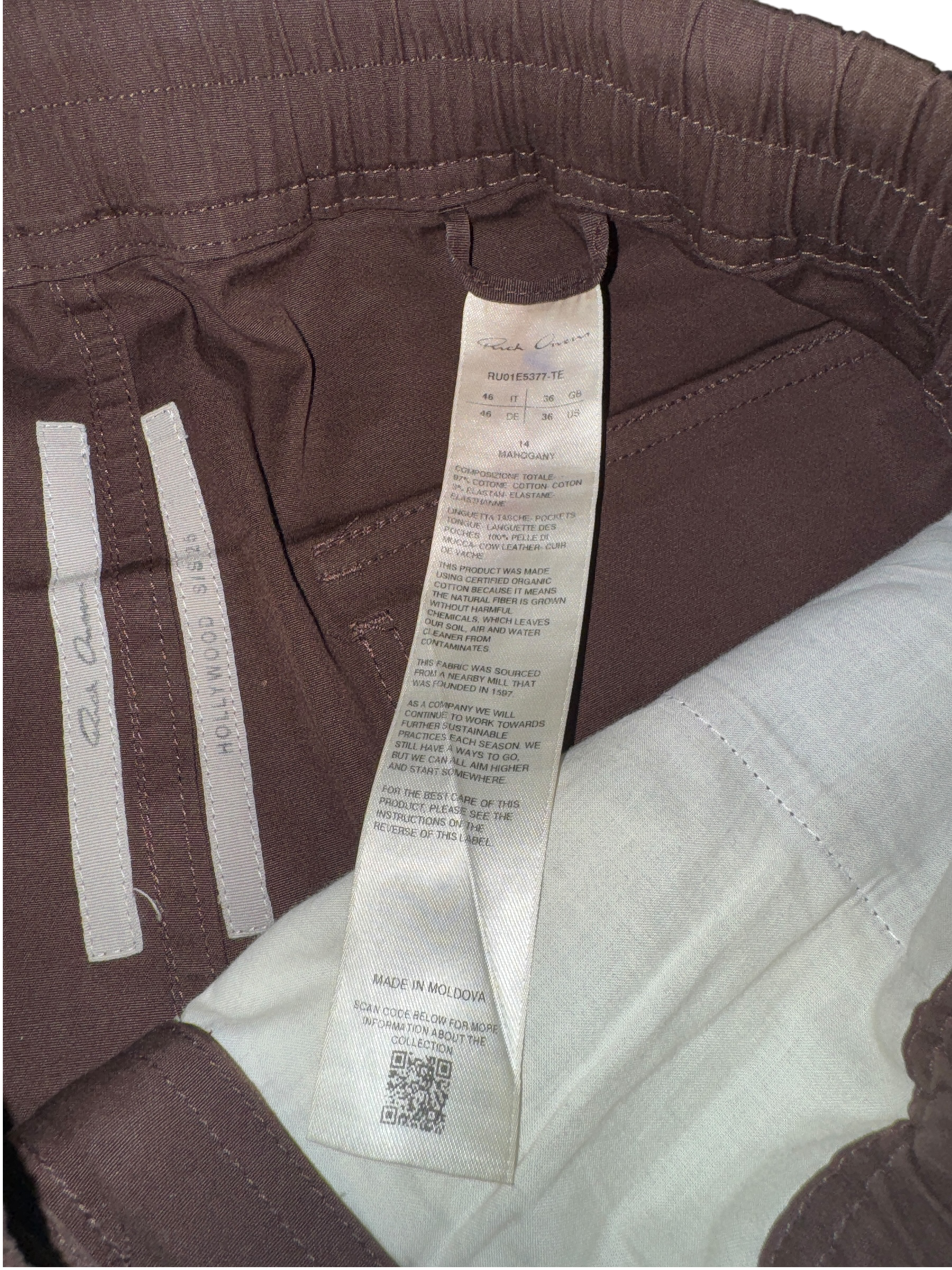 Rick Owens Bauhas Cargo Pants Brown - Extra Small