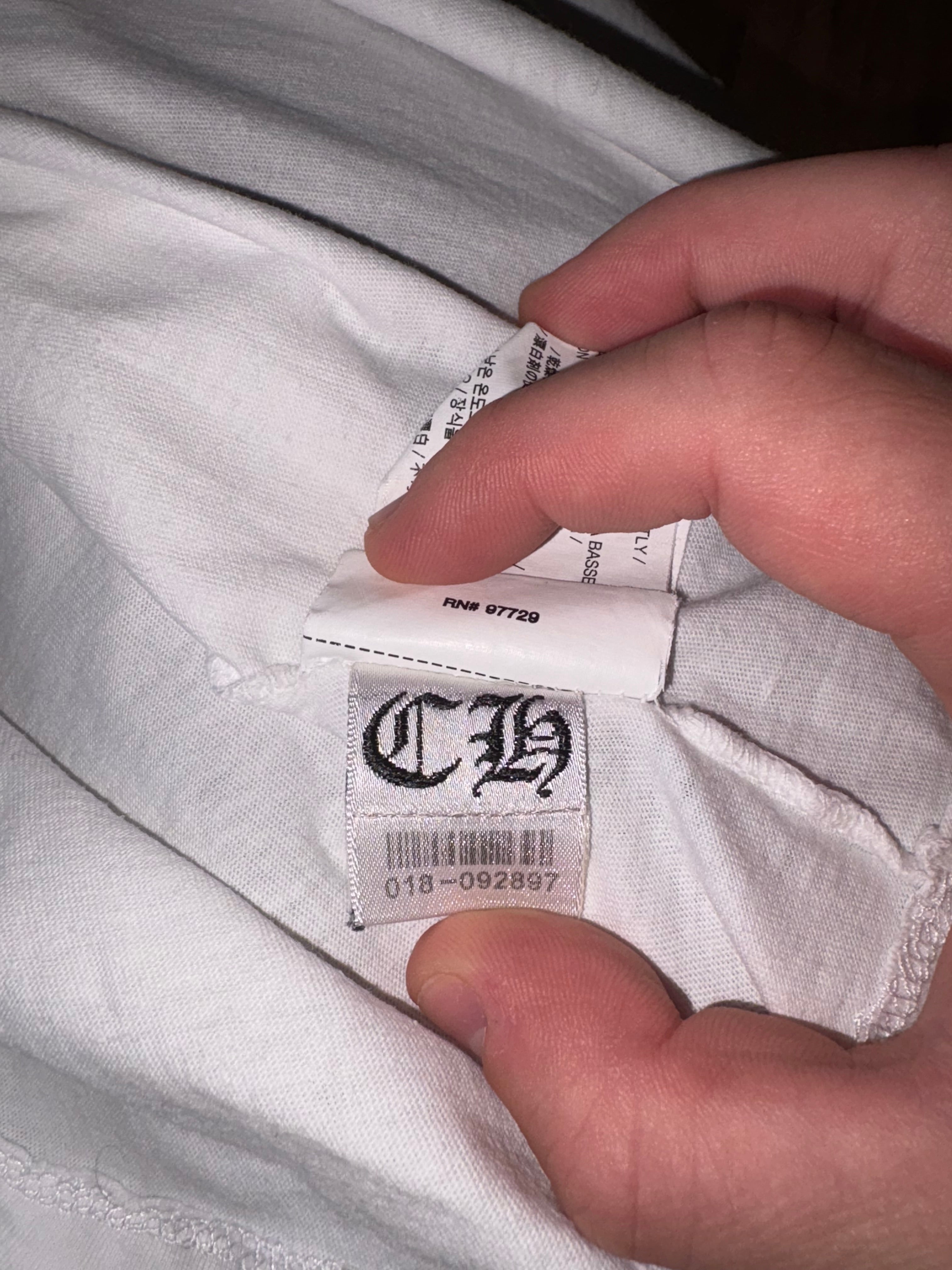 Chrome Hearts Pink Letter Vertical Logo Long Sleeve - Size L