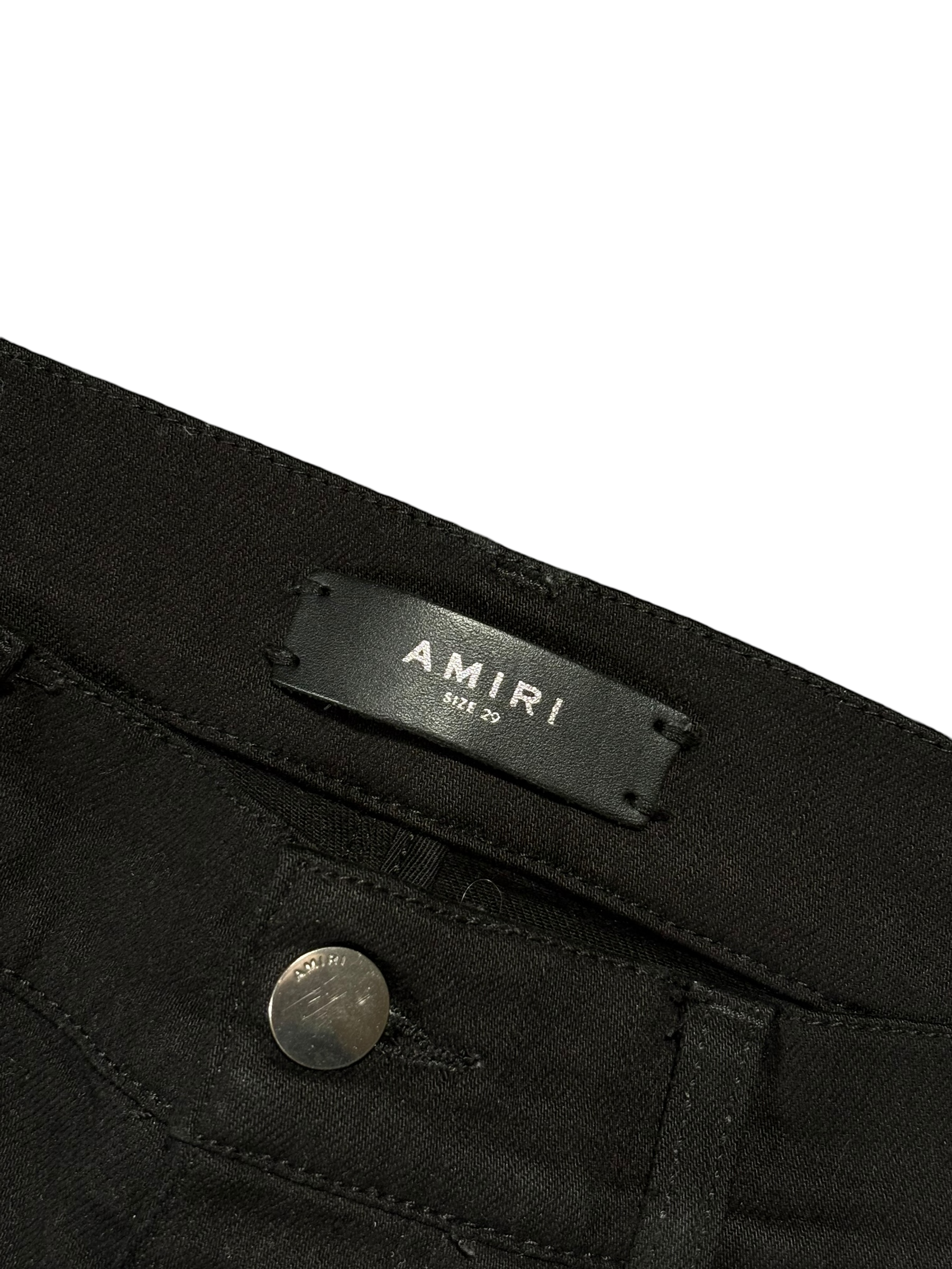 Amiri MX1 Black Black Patch Jeans