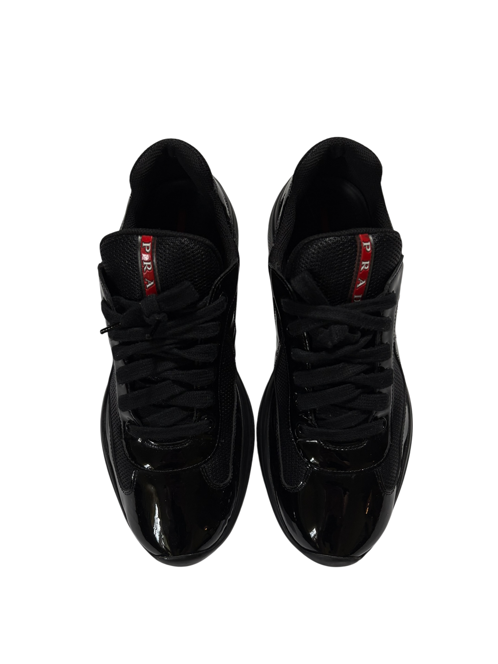 Prada Americas Cups Black Patent Leather - Size 8P (9US)