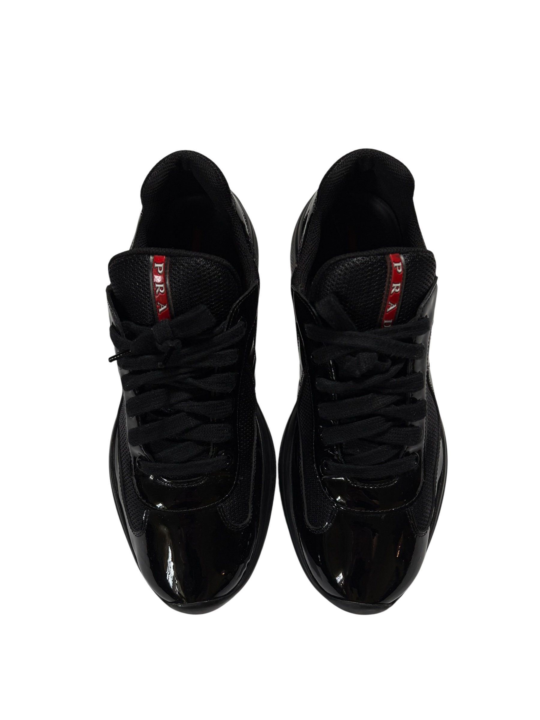 Prada Americas Cups Black Patent Leather - Size 8P (9US)