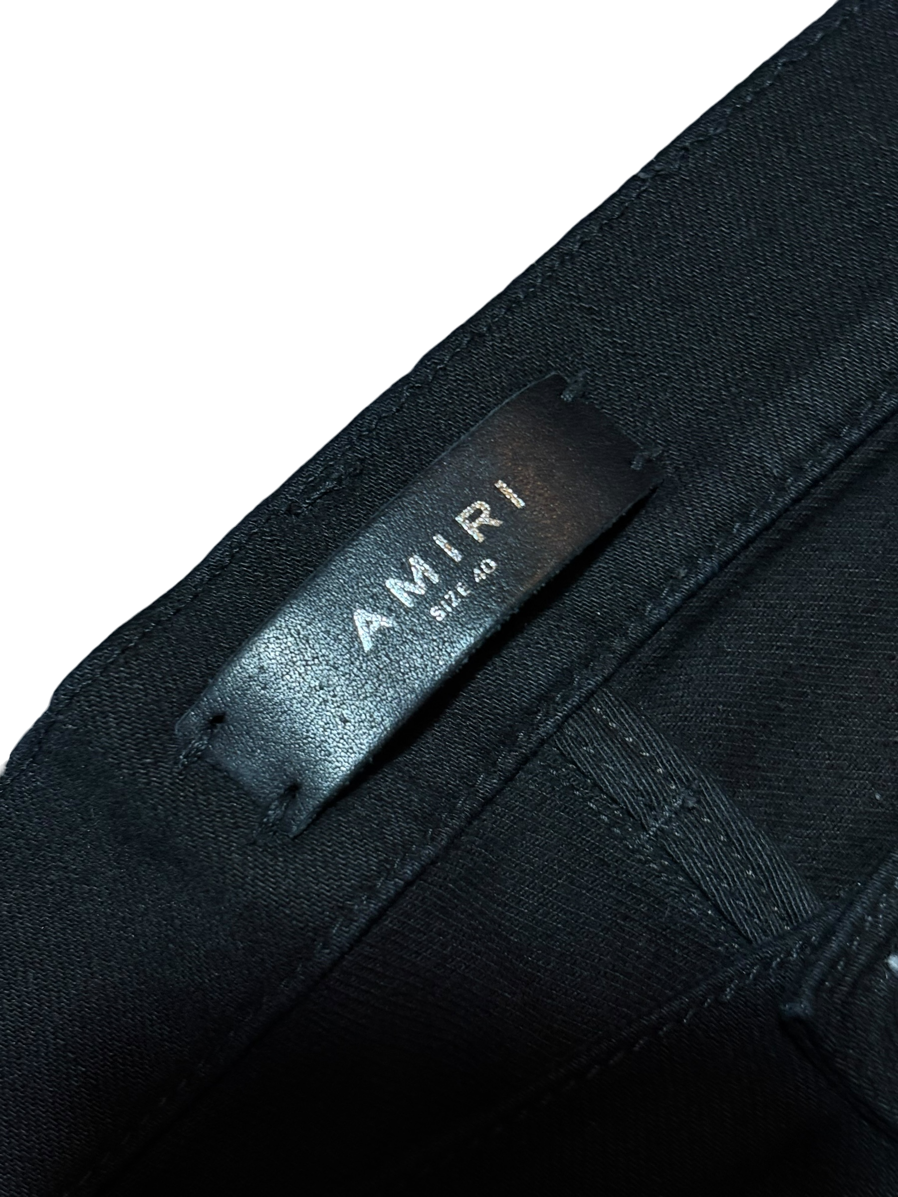 Amiri MX1 Black Patch Jeans - Size 40