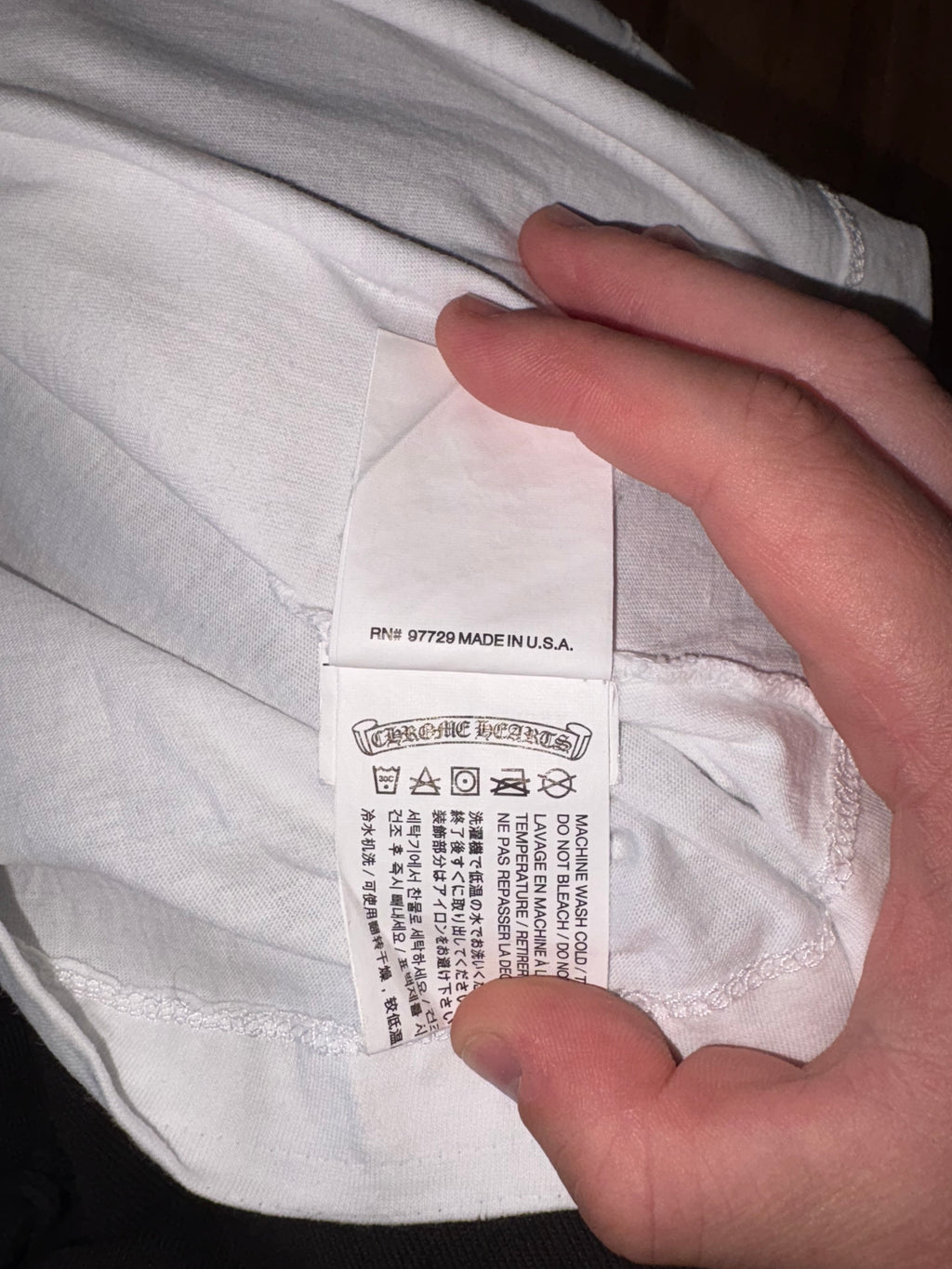 Chrome Hearts Pink Letter Vertical Logo Long Sleeve - Size L