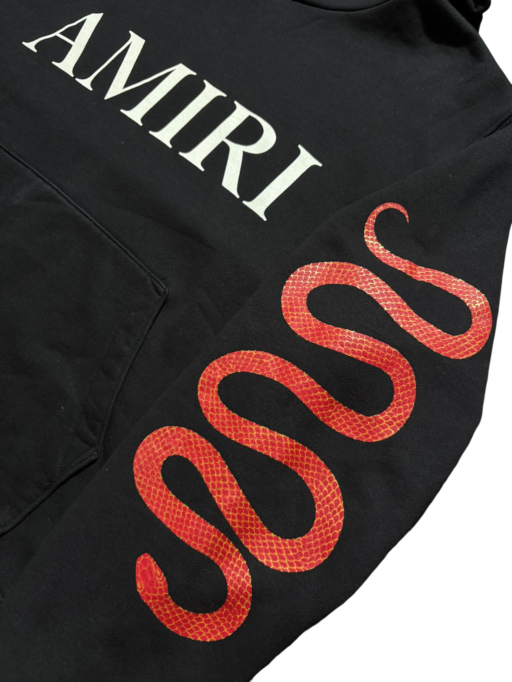 Amiri Snake Sleeves Pullover Hoodie - Size XL