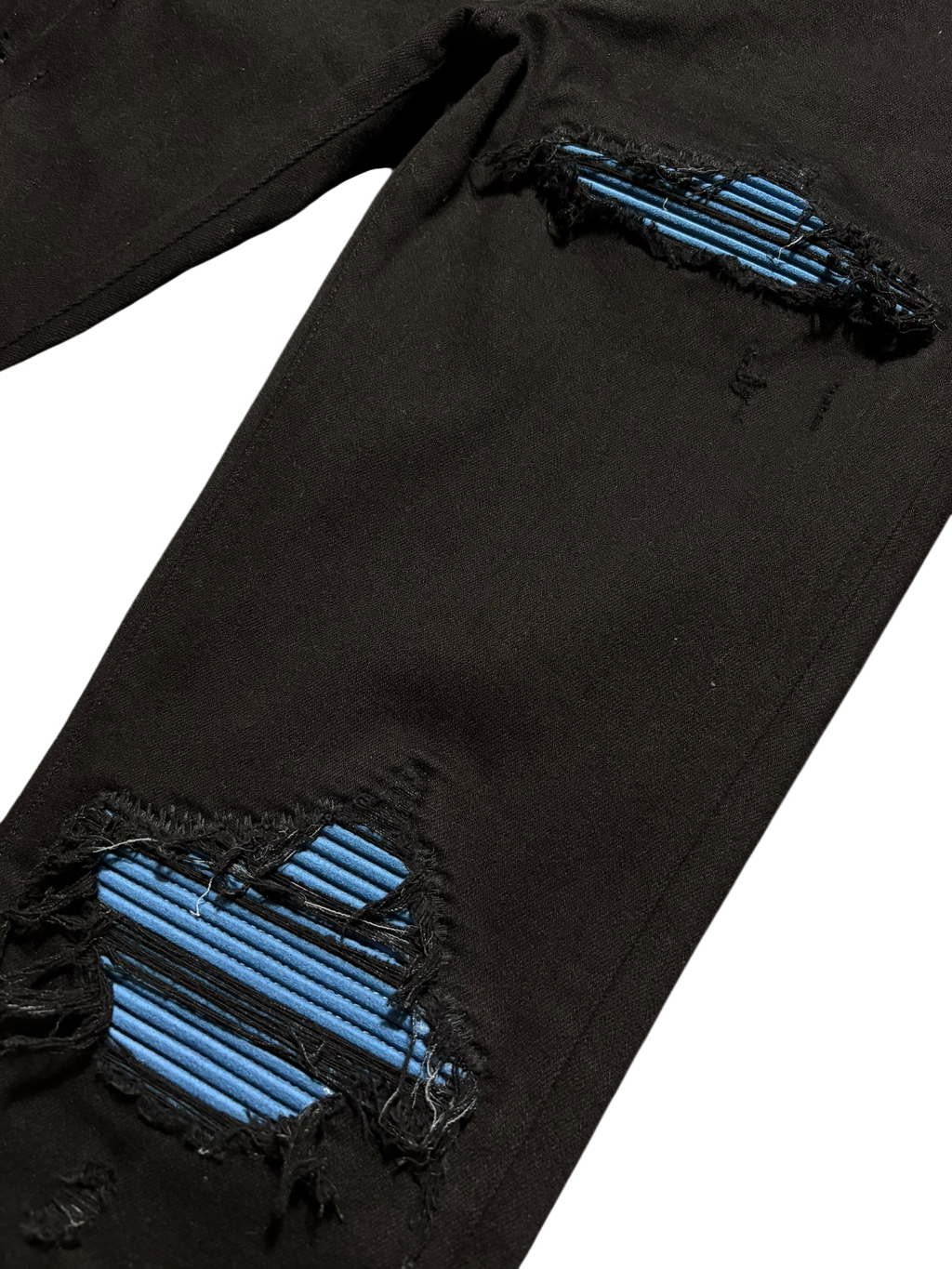 Amiri Mx1 Black Baby Blue Patch