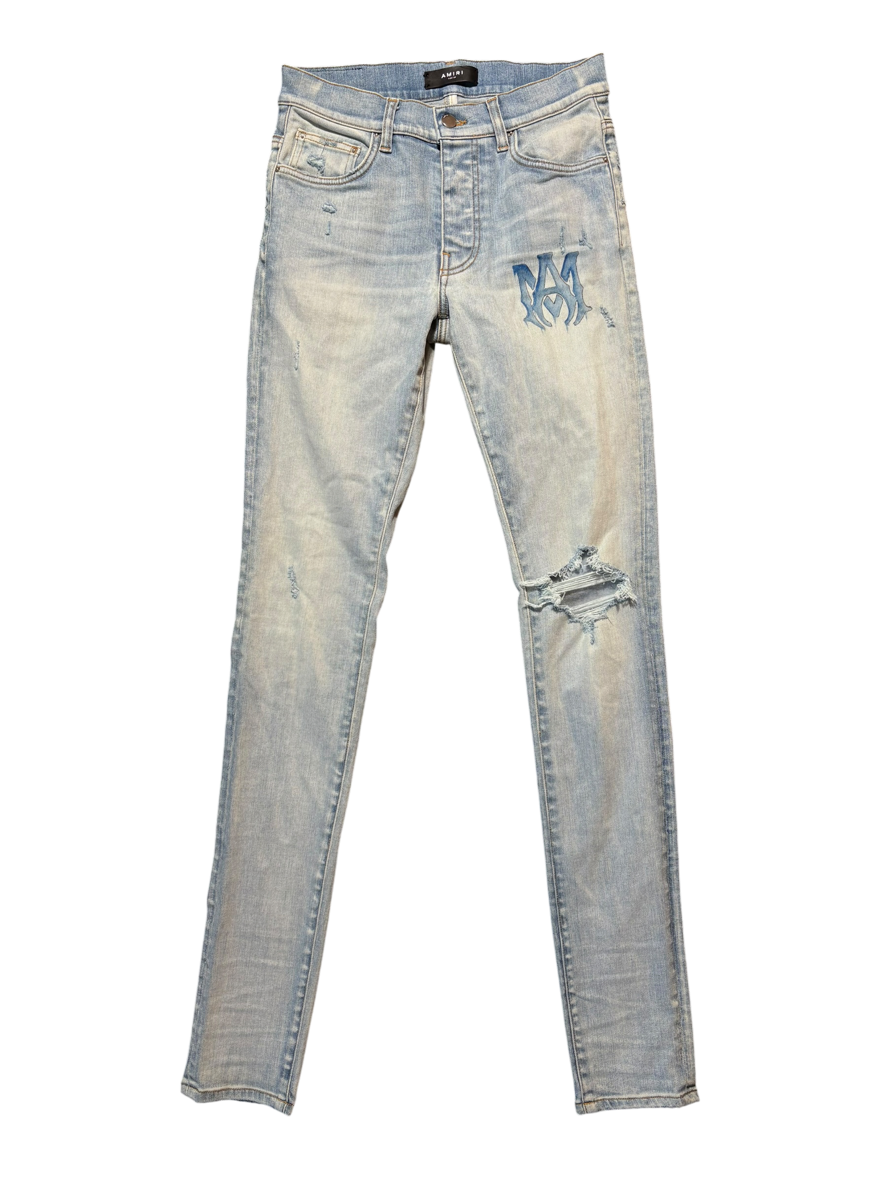 Amiri WaterColor Logo Jean