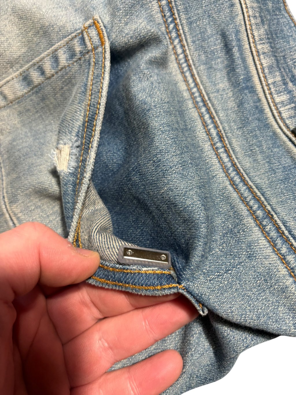 Amiri MX1 LightWash White Patch - Size 38