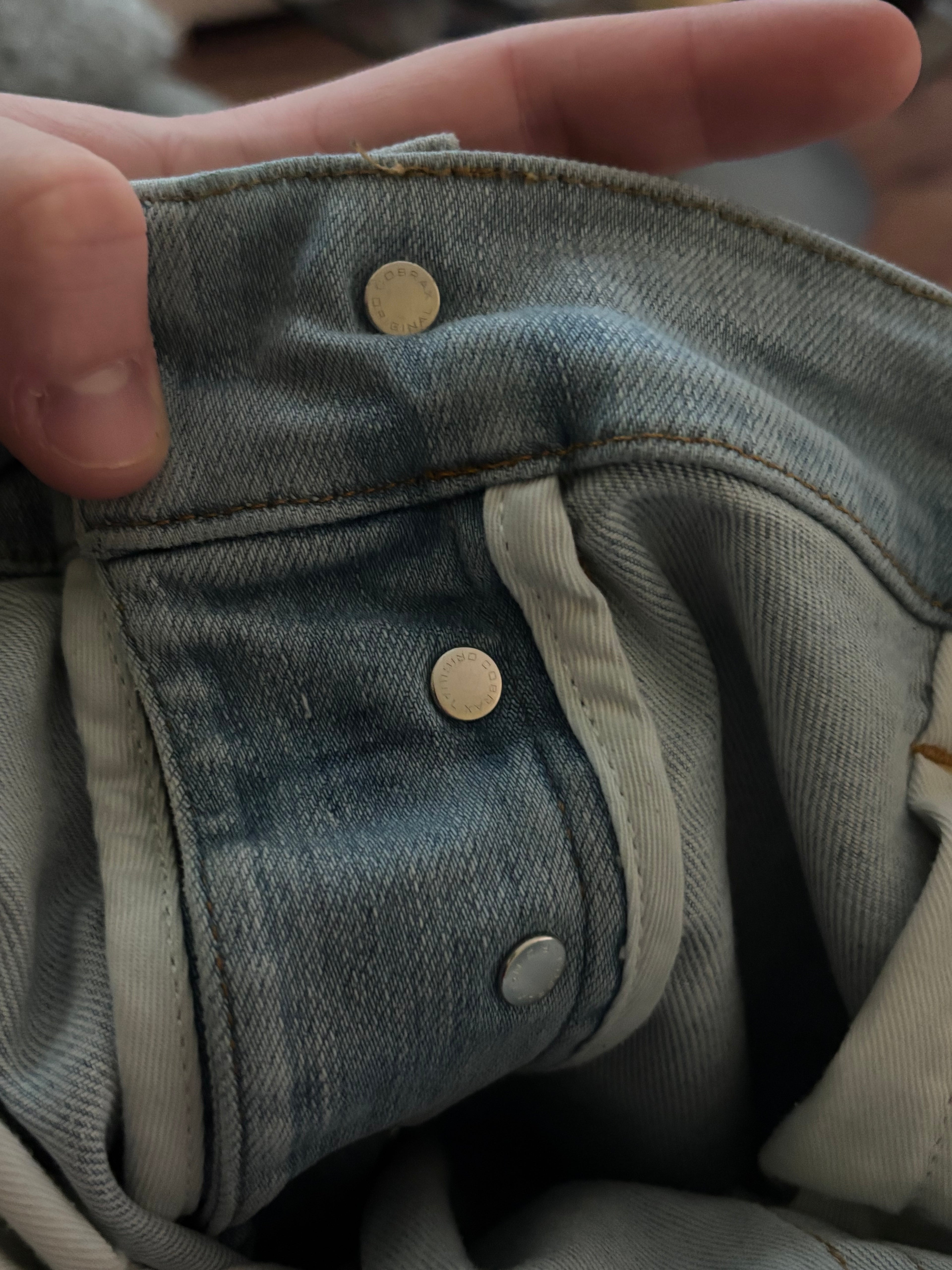 AMIRI MX1 Light Wash Floral Jeans - Size 38