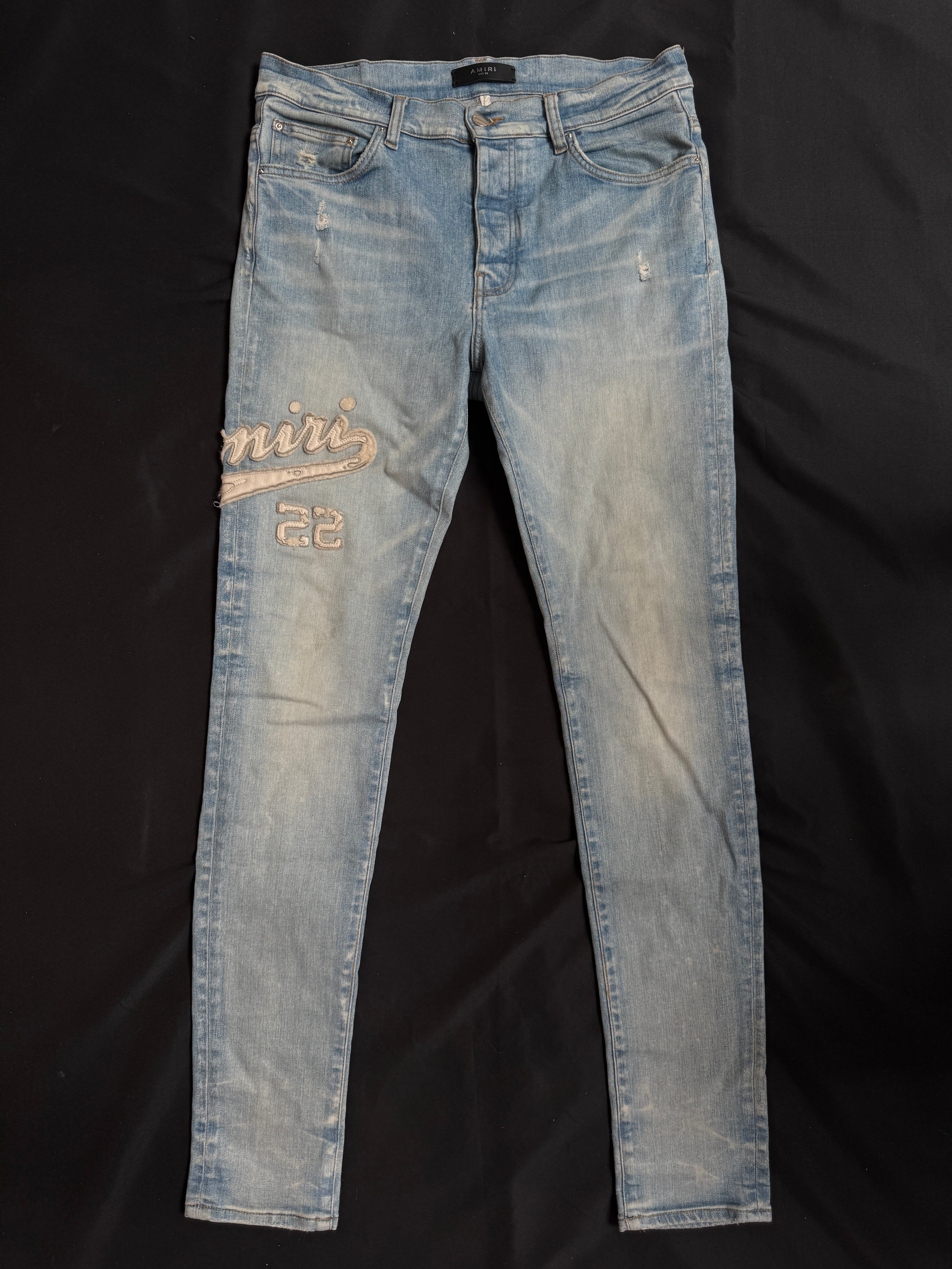 Amiri LightWash Jeans Old English