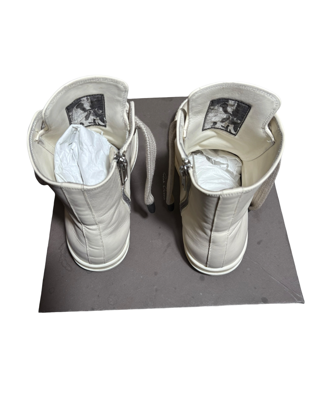Rick Owens Milk Temple Jumbo Laces Sneaker - Size 43
