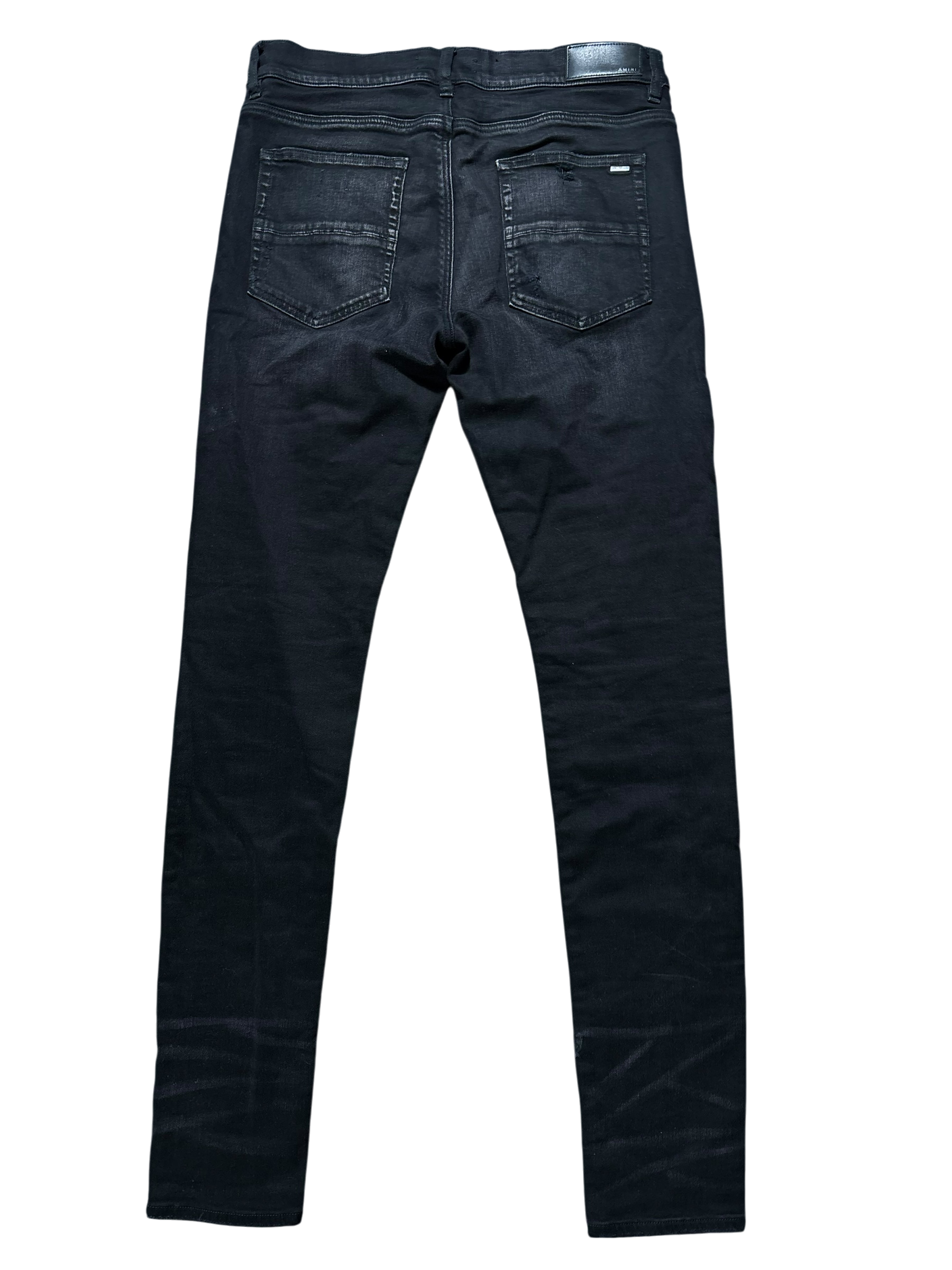 Amiri MX1 Brown Bandana Patch Black Jeans - Size 34