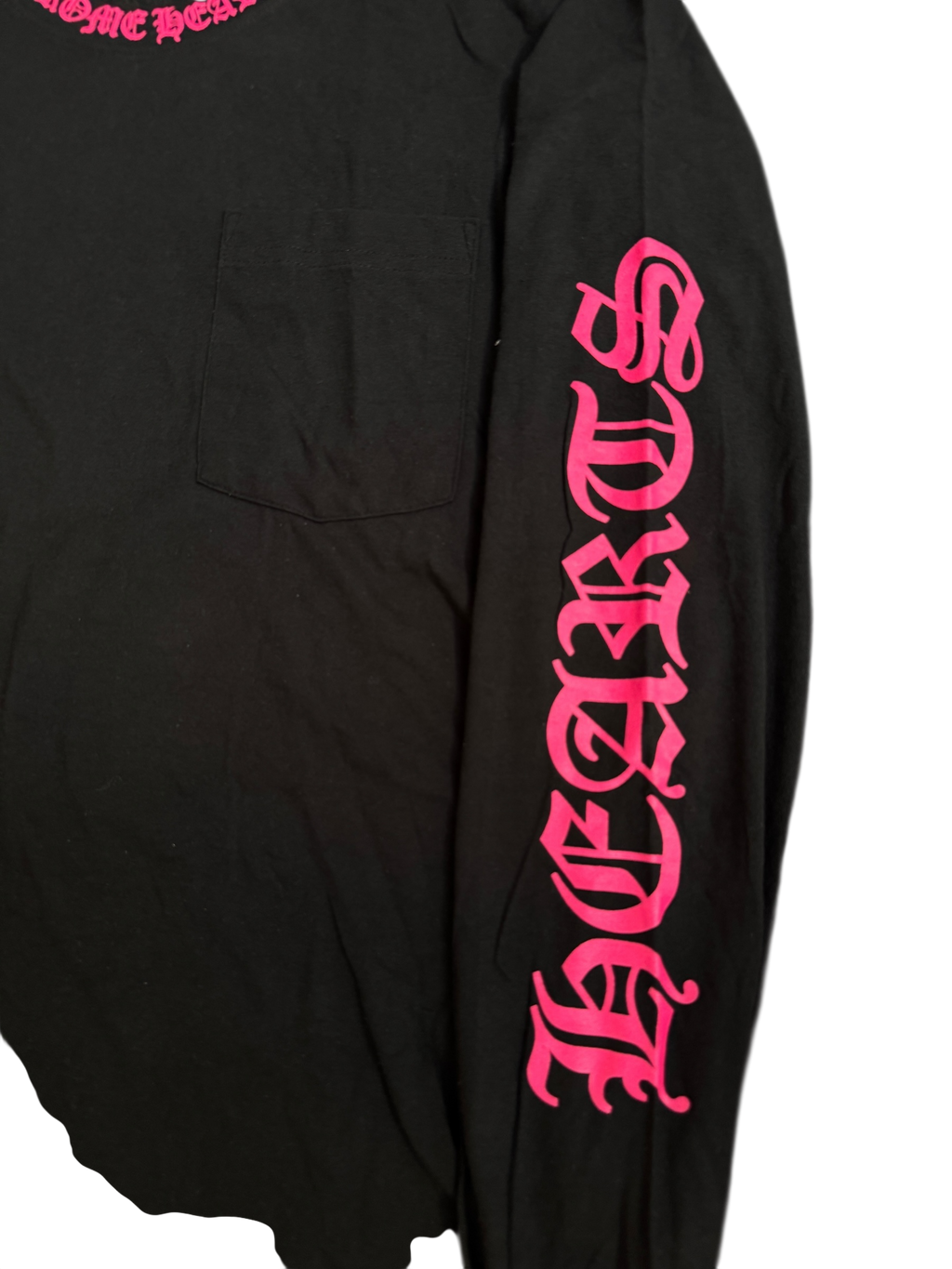 Chrome Hearts Neck Logo Pink/Black Longsleeve Shirt