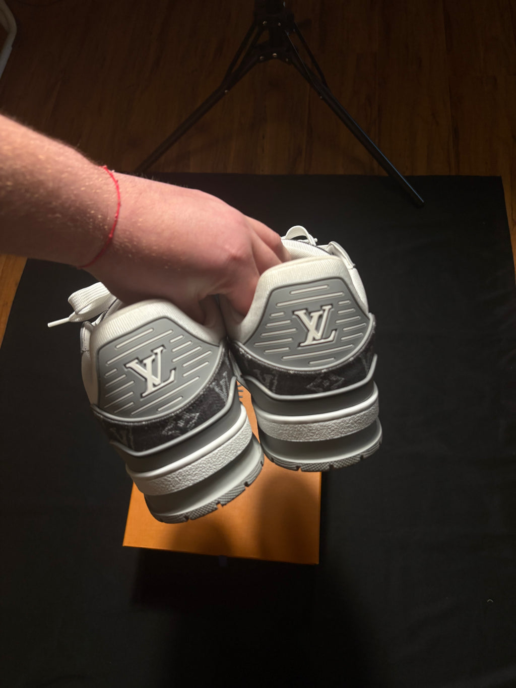 Louis Vuitton Grey Denim LV Trainer