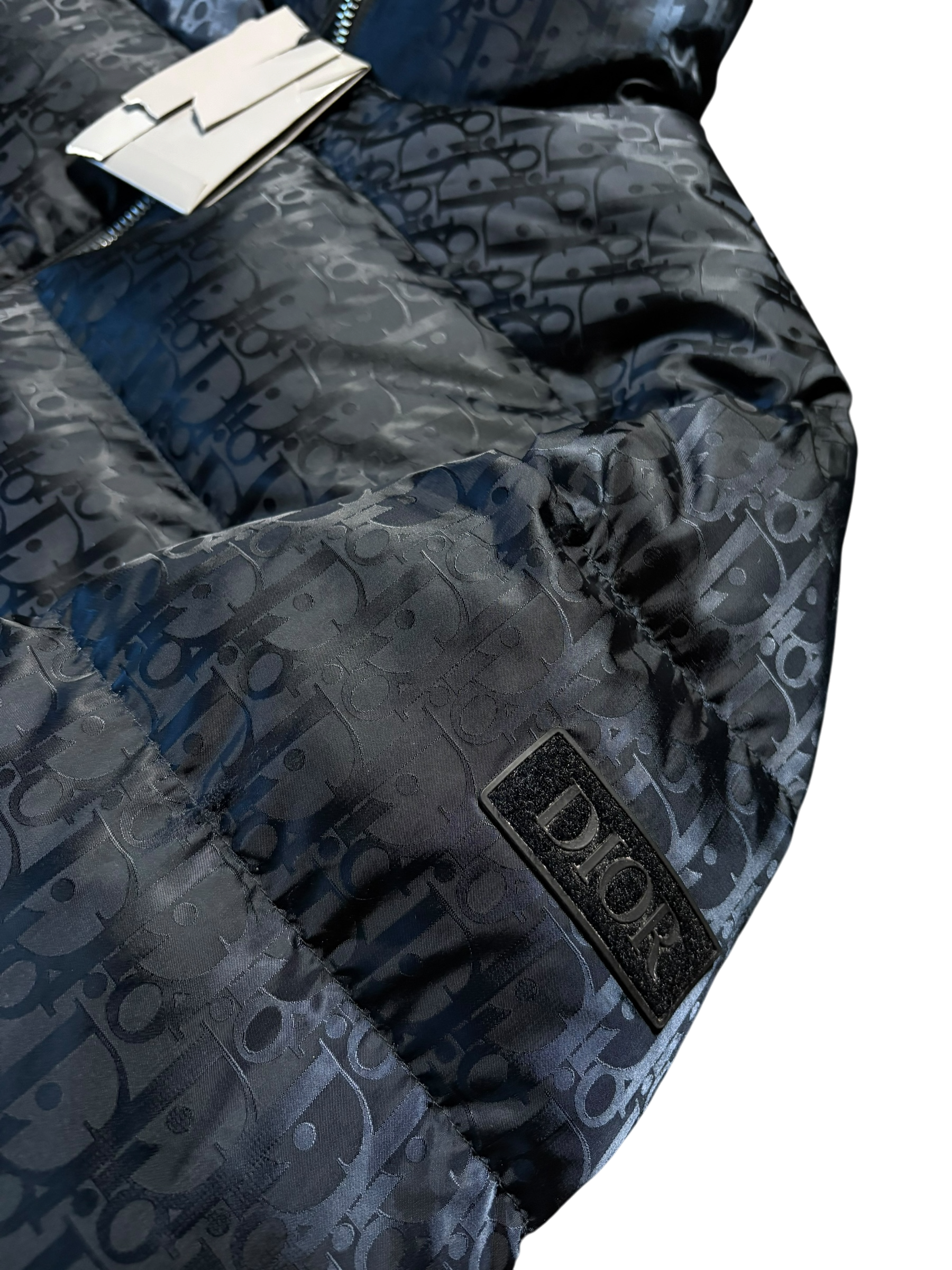 Dior Navy Oblique Puffer Jacket - Size 48