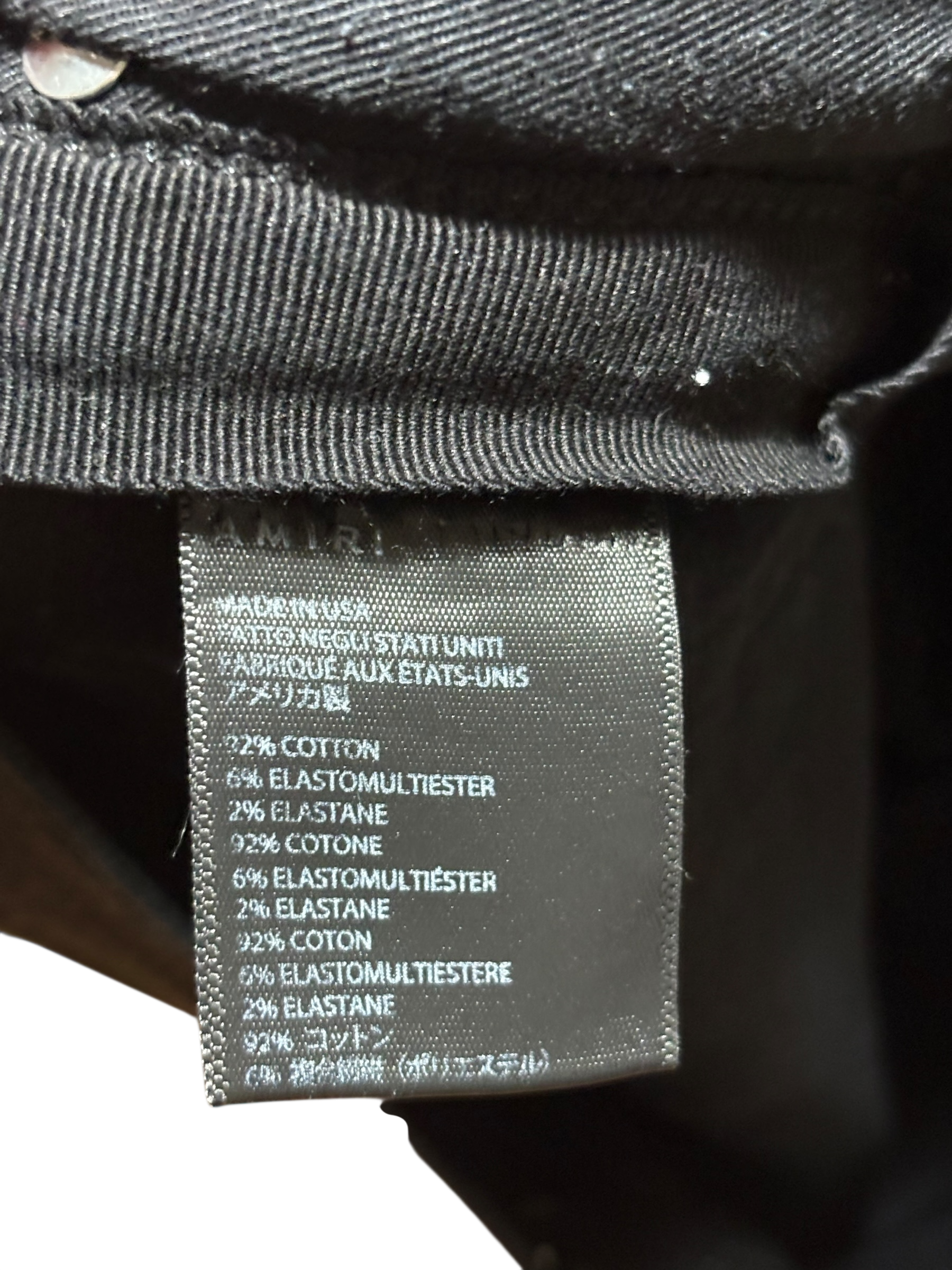 Amiri MX1 Black Iridescent Patch Jeans