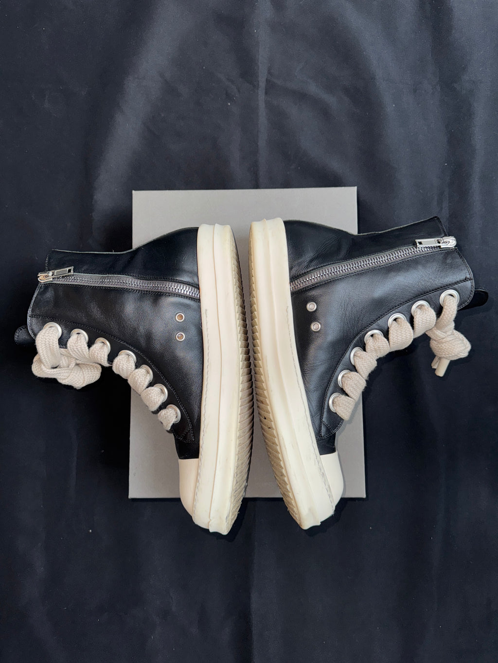 Rick Owens Jumbo Lace Hight Top Black