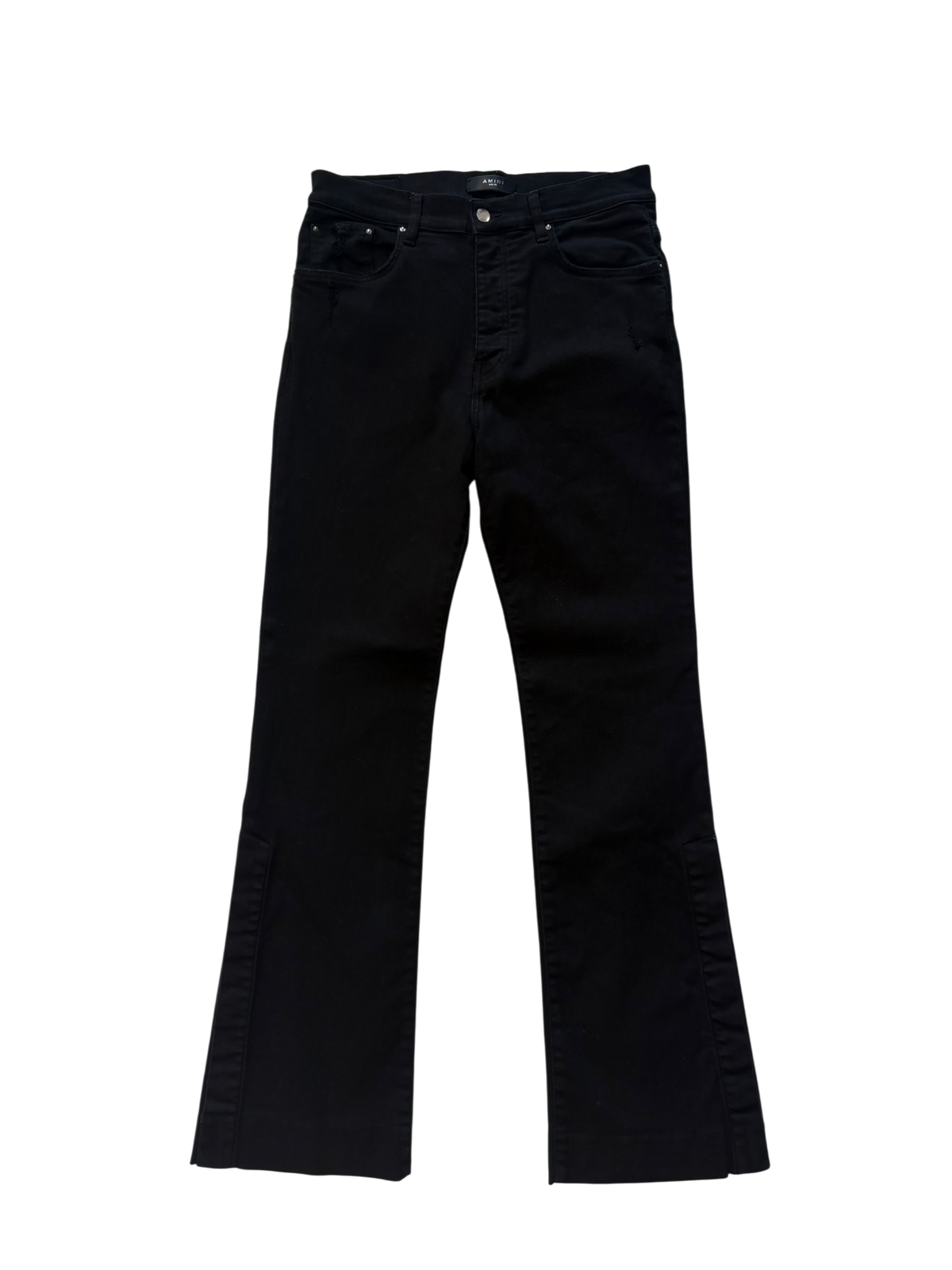 Amiri Straight Leg Flare Black Jeans