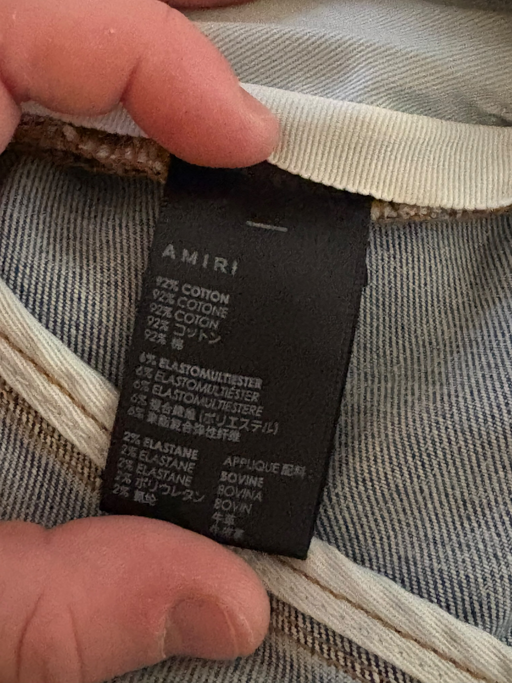 Amiri Mx1 LightWash Black Patch
