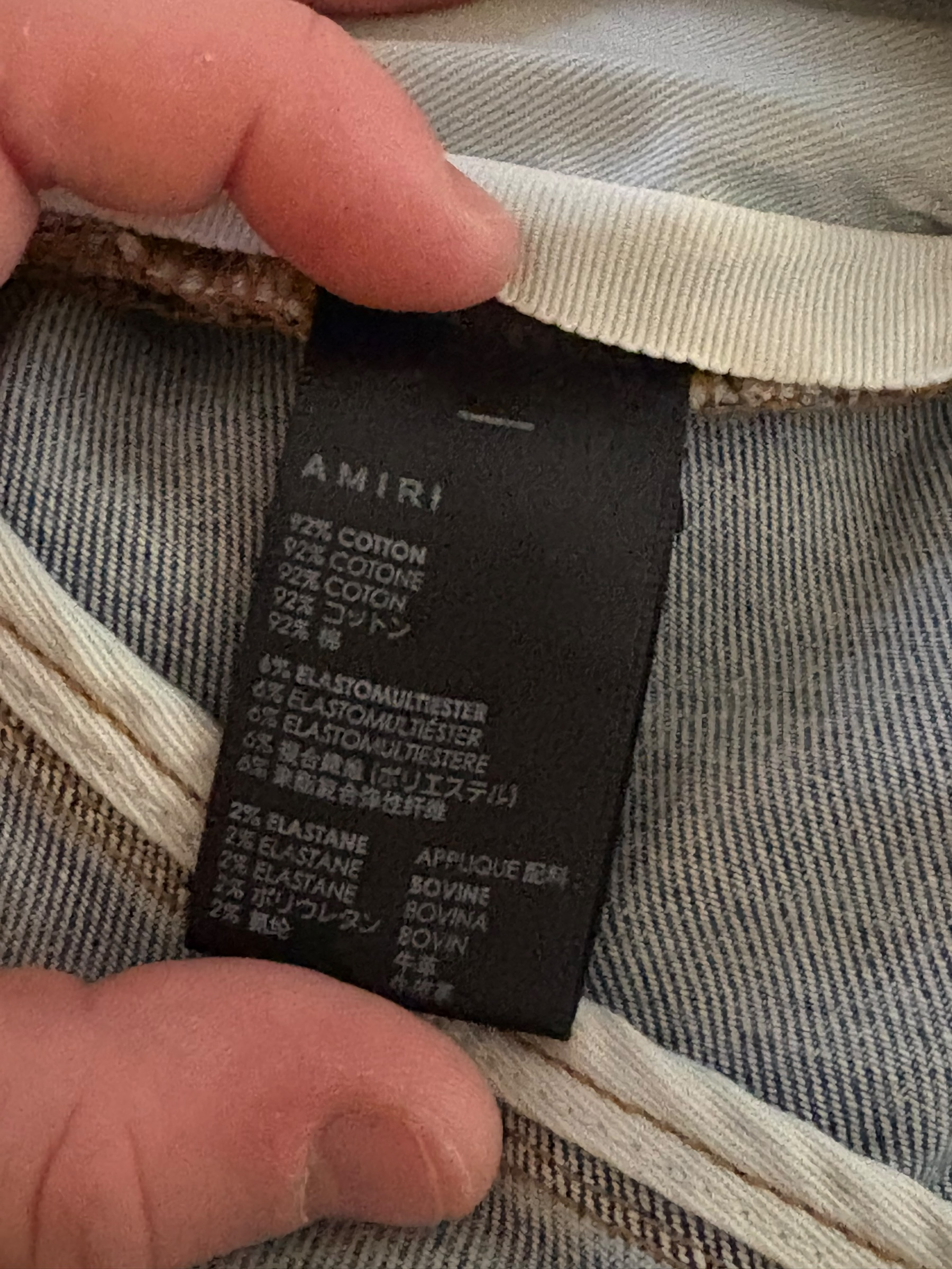 Amiri Mx1 LightWash Black Patch