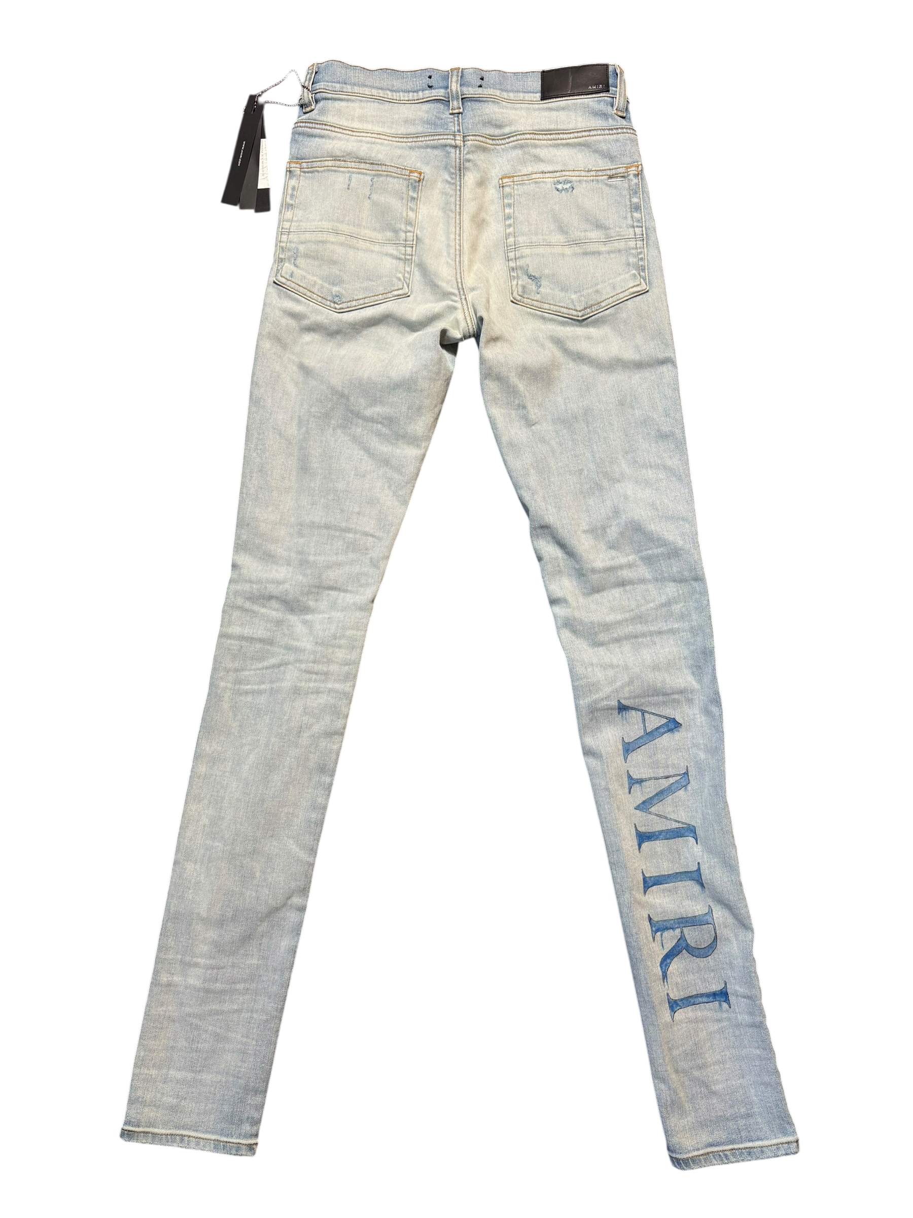 Amiri WaterColor Logo Jean