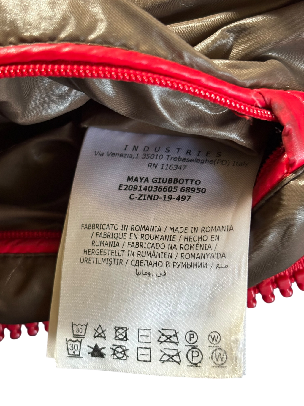Moncler Maya Red Hooded Jacket - Size 2