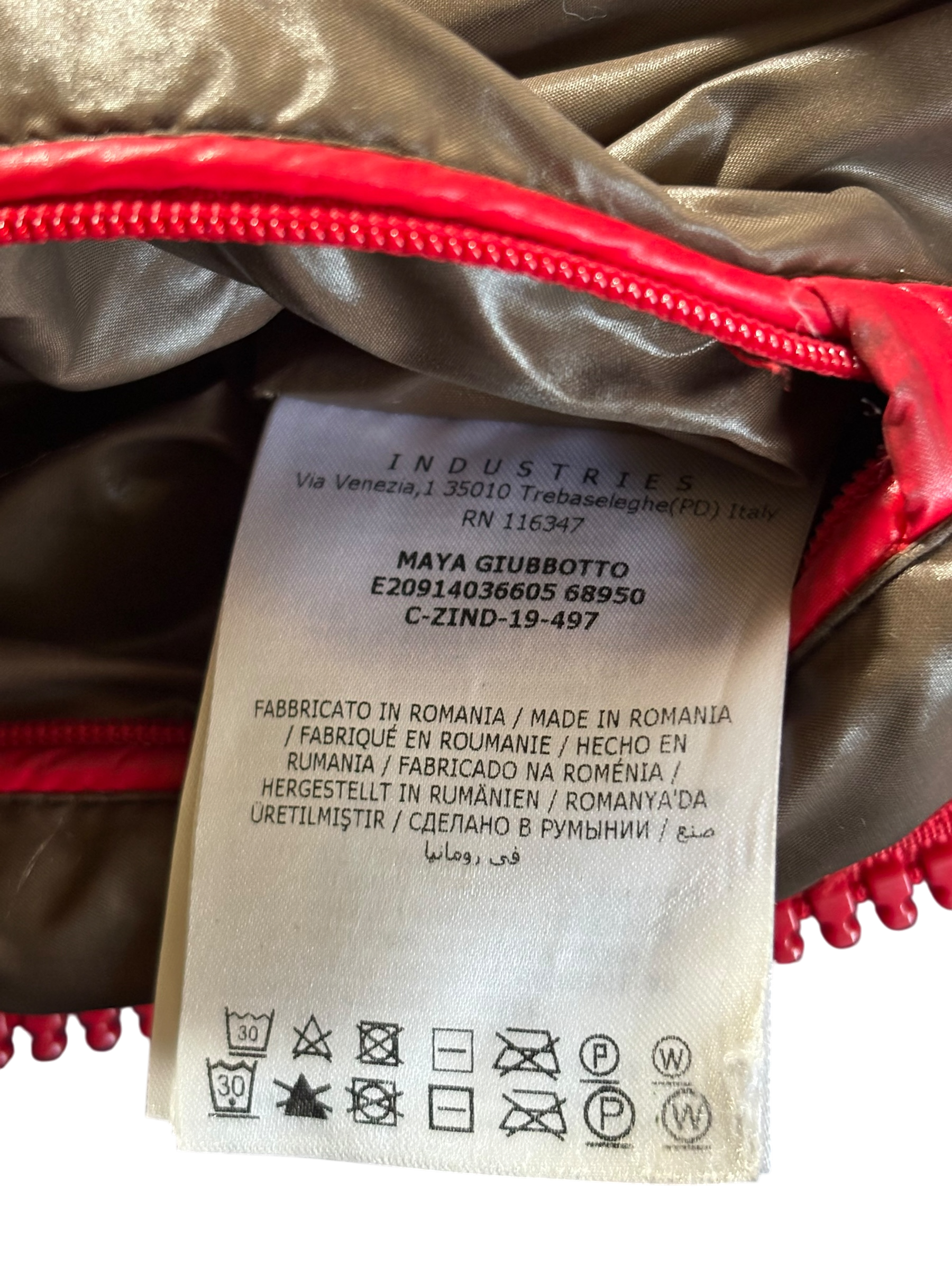 Moncler Maya Red Hooded Jacket - Size 2