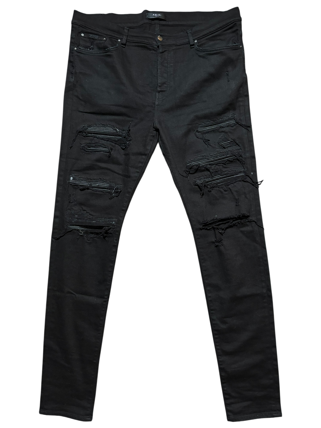 Amiri MX1 Black Patch Jeans - Size 40