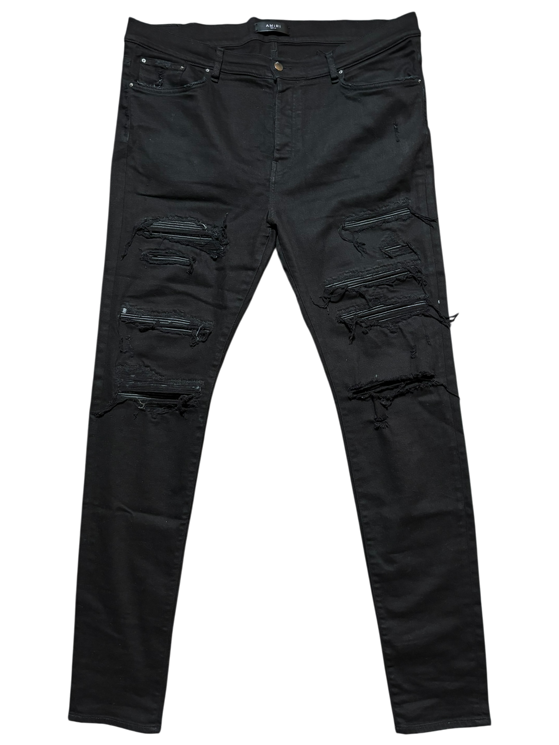 Amiri MX1 Black Patch Jeans - Size 40