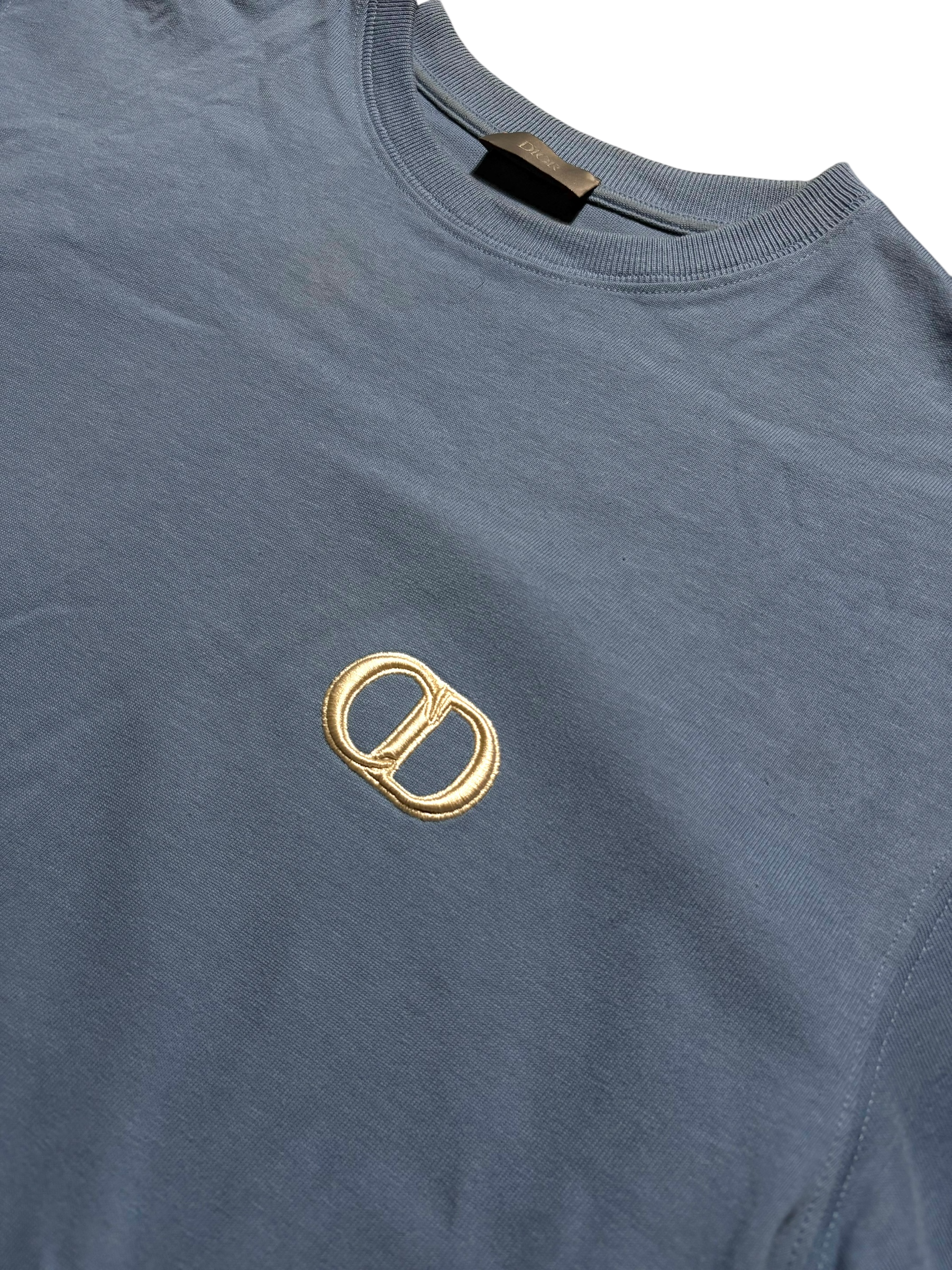 Dior CD Logo Tee Blue - Size S