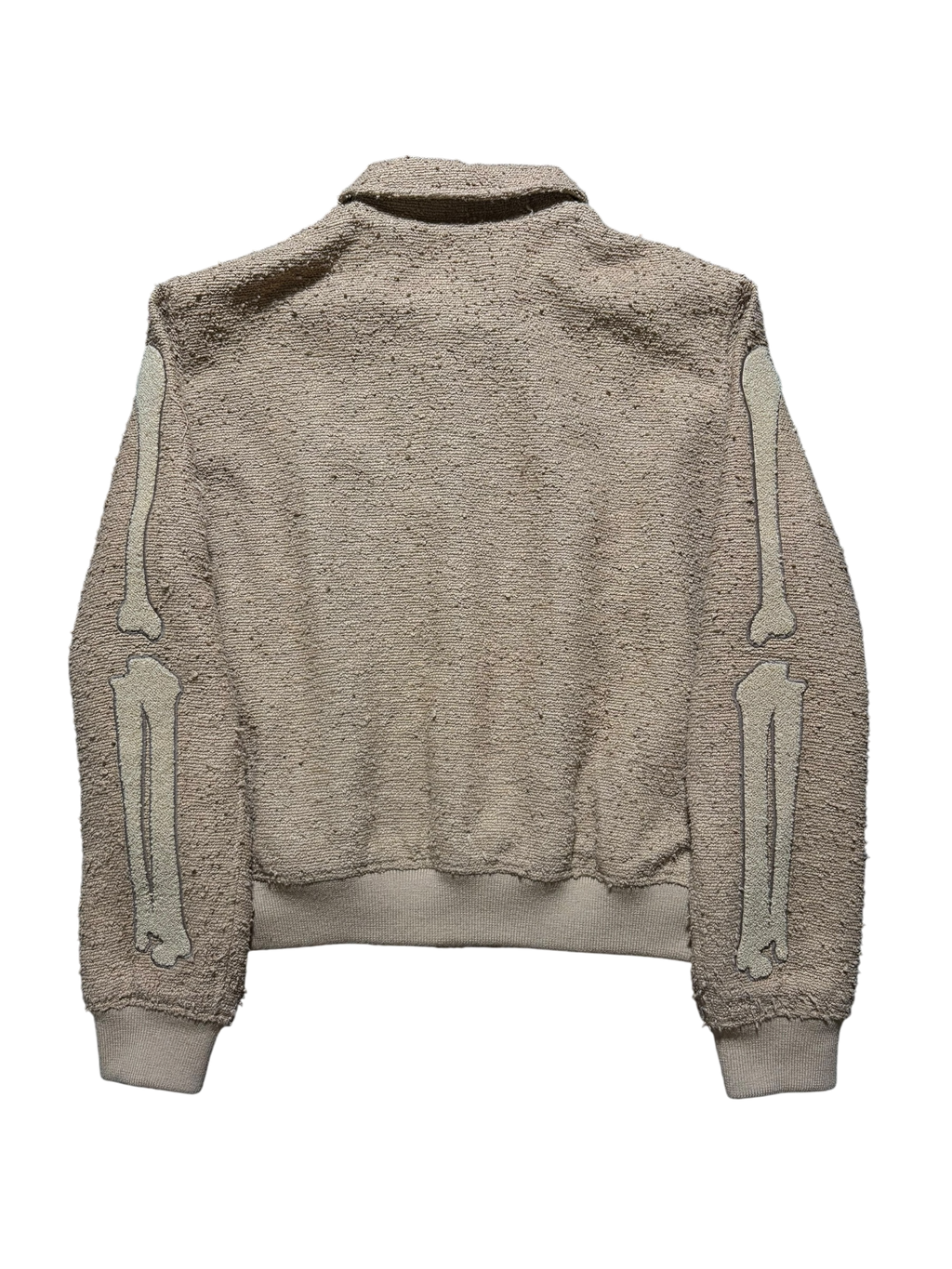 Amiri Bones Brown Boucle Varsity Jacket - Size 52