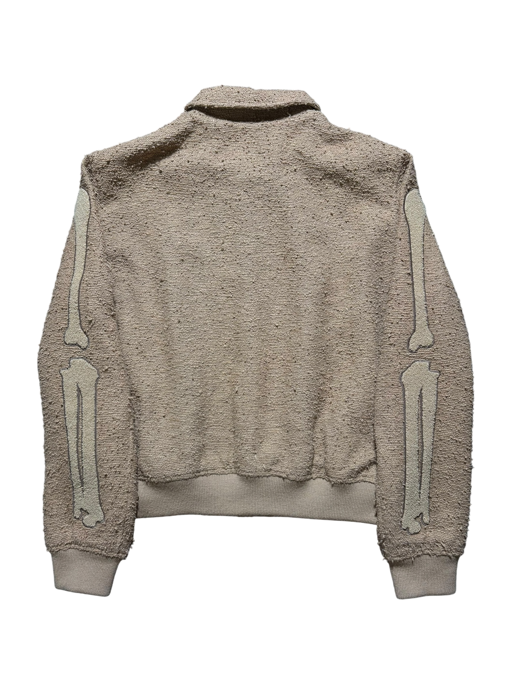 Amiri Bones Brown Boucle Varsity Jacket - Size 52