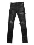 Amiri MX1 Black Iridescent Patch Jeans